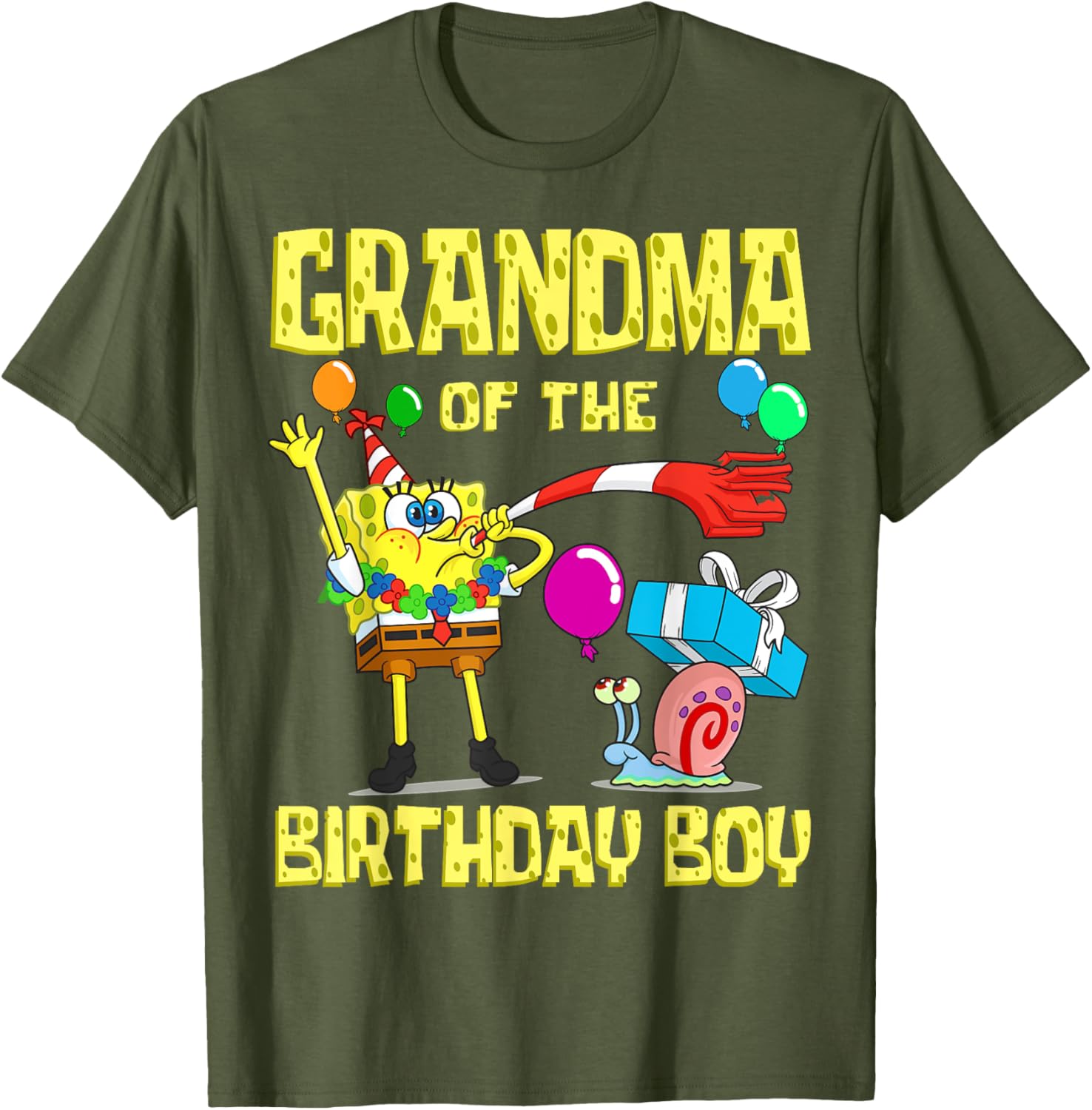 SpongeBob Grandma of the Birthday Boy T-Shirt Fun Party Apparel - 18