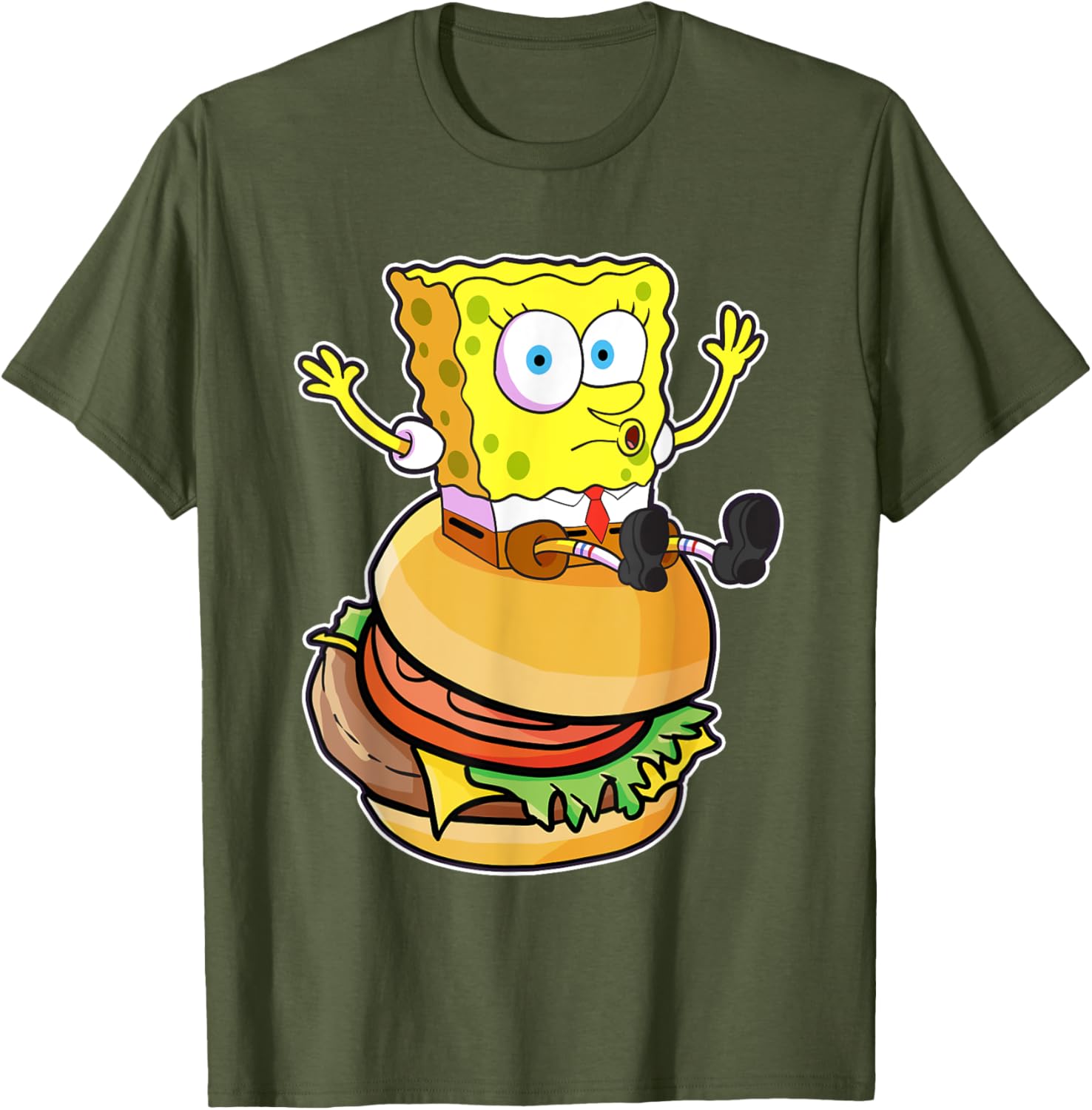 Mademark x SpongeBob SquarePants Burger T-Shirt Fun and Stylish Wear - 4