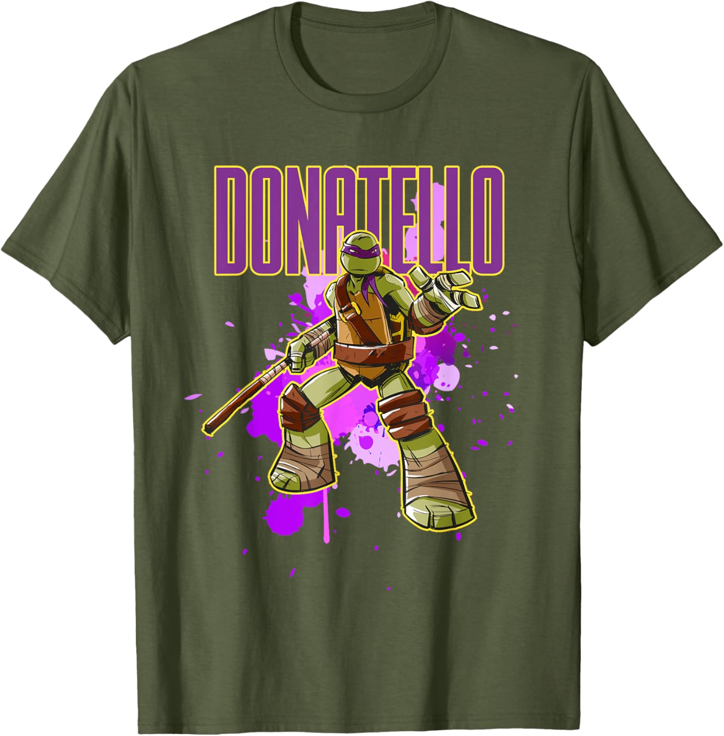 Mademark Teenage Mutant Ninja Turtles Donatello Purple Splatter T-Shirt - 8