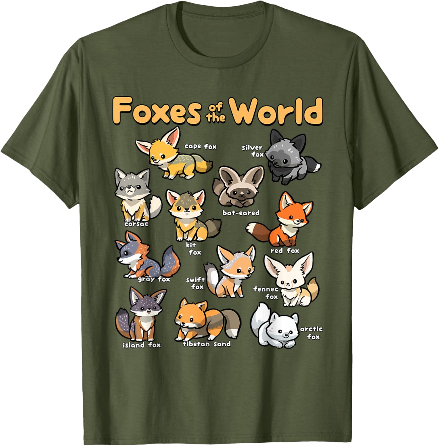 Kawaii Fox Lover T-Shirt for Animal Lovers - Fun Educational Design - 22