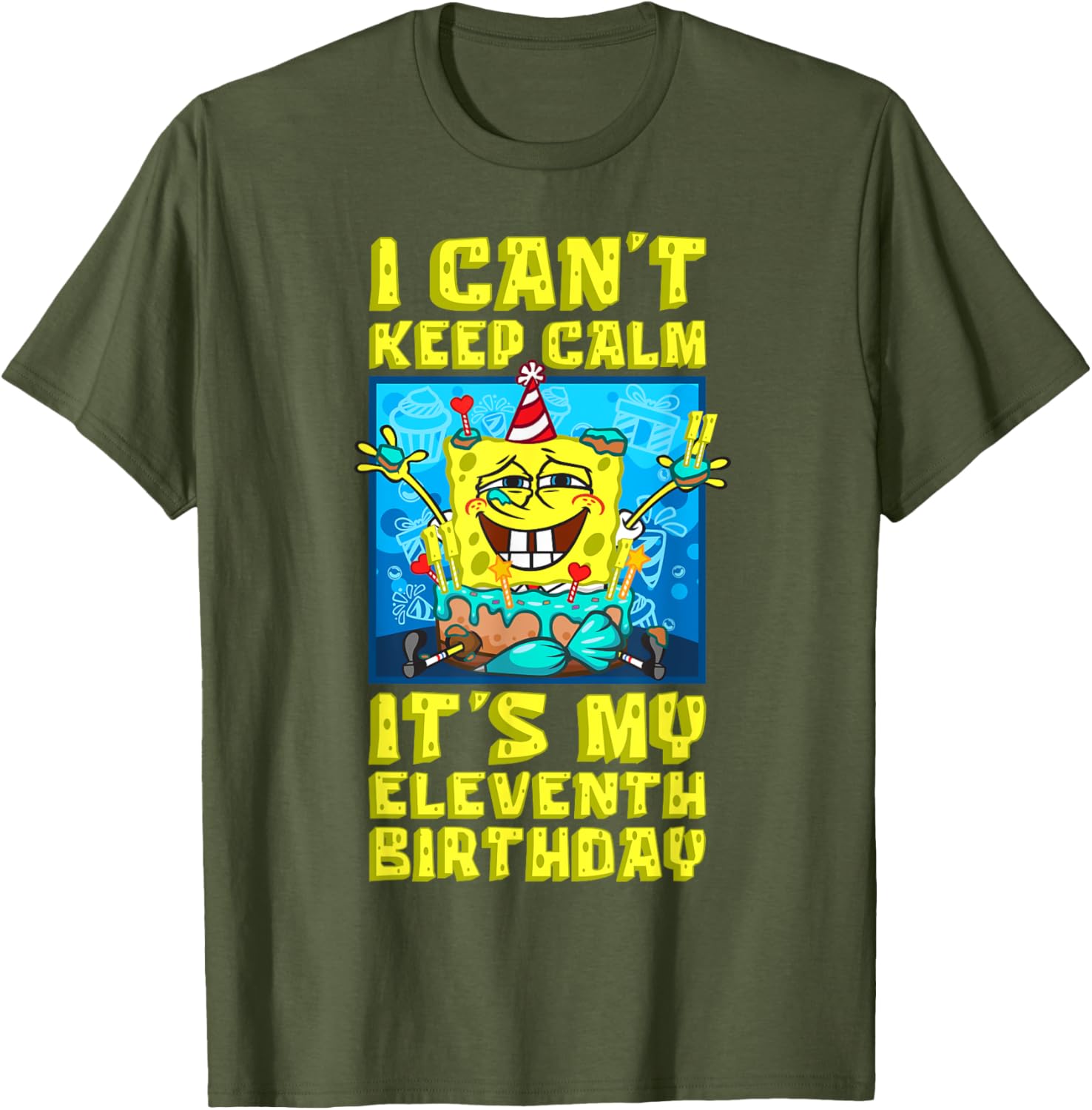 Mademark SpongeBob 11th Birthday T-Shirt for Boys - Fun and Playful Design - 9