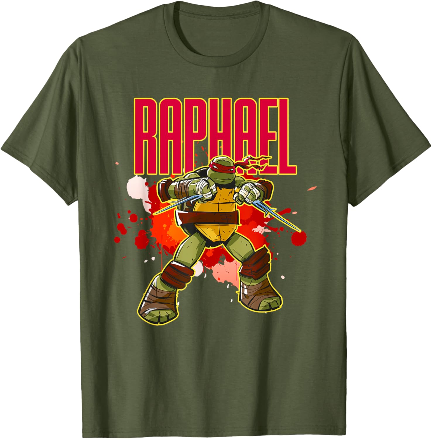 Mademark Teenage Mutant Ninja Turtles Raphael Red Splatter T-Shirt - 5
