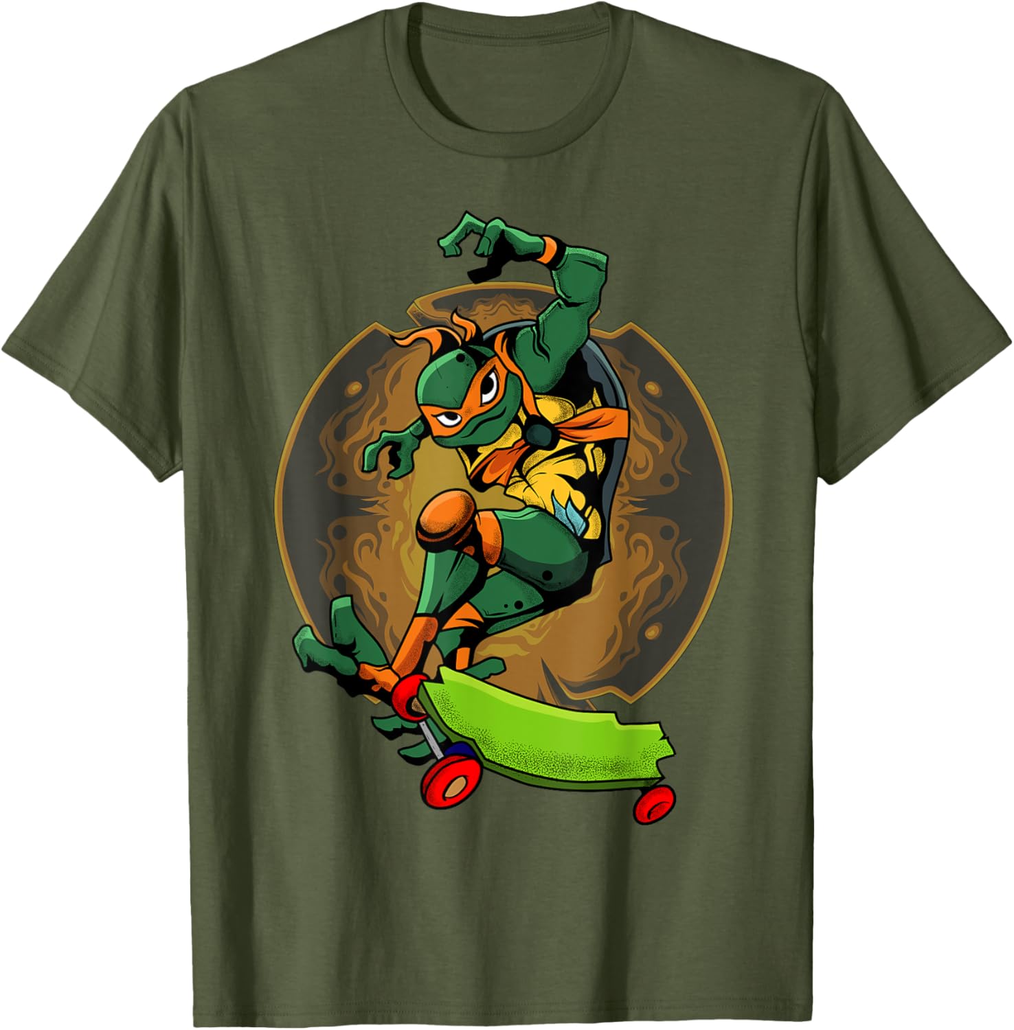 Mademark Teenage Mutant Ninja Turtles Mikey Skateboard T-Shirt for Kids - 19