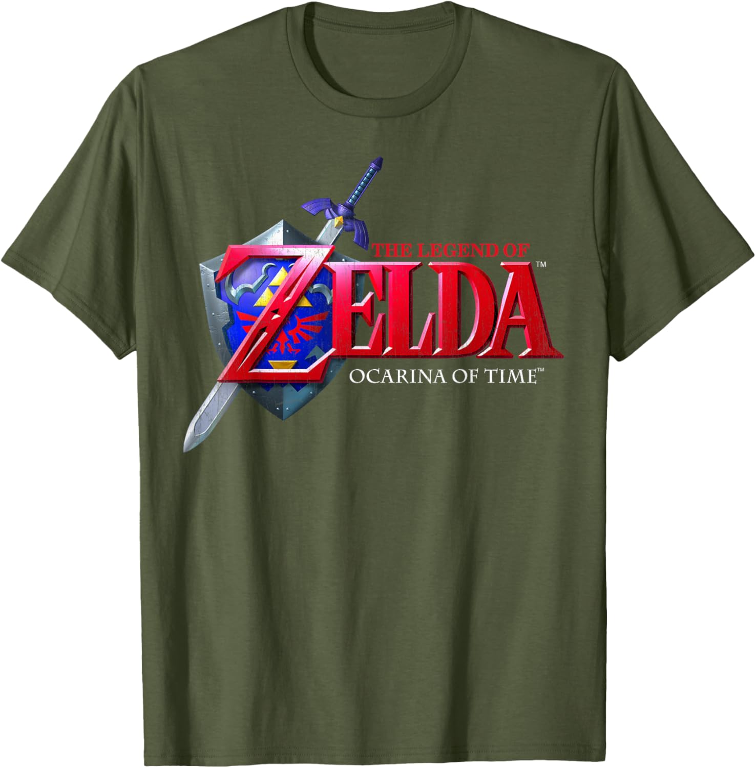 Nintendo Zelda Ocarina of Time Classic Logo Graphic T-Shirt for Gamers - 4