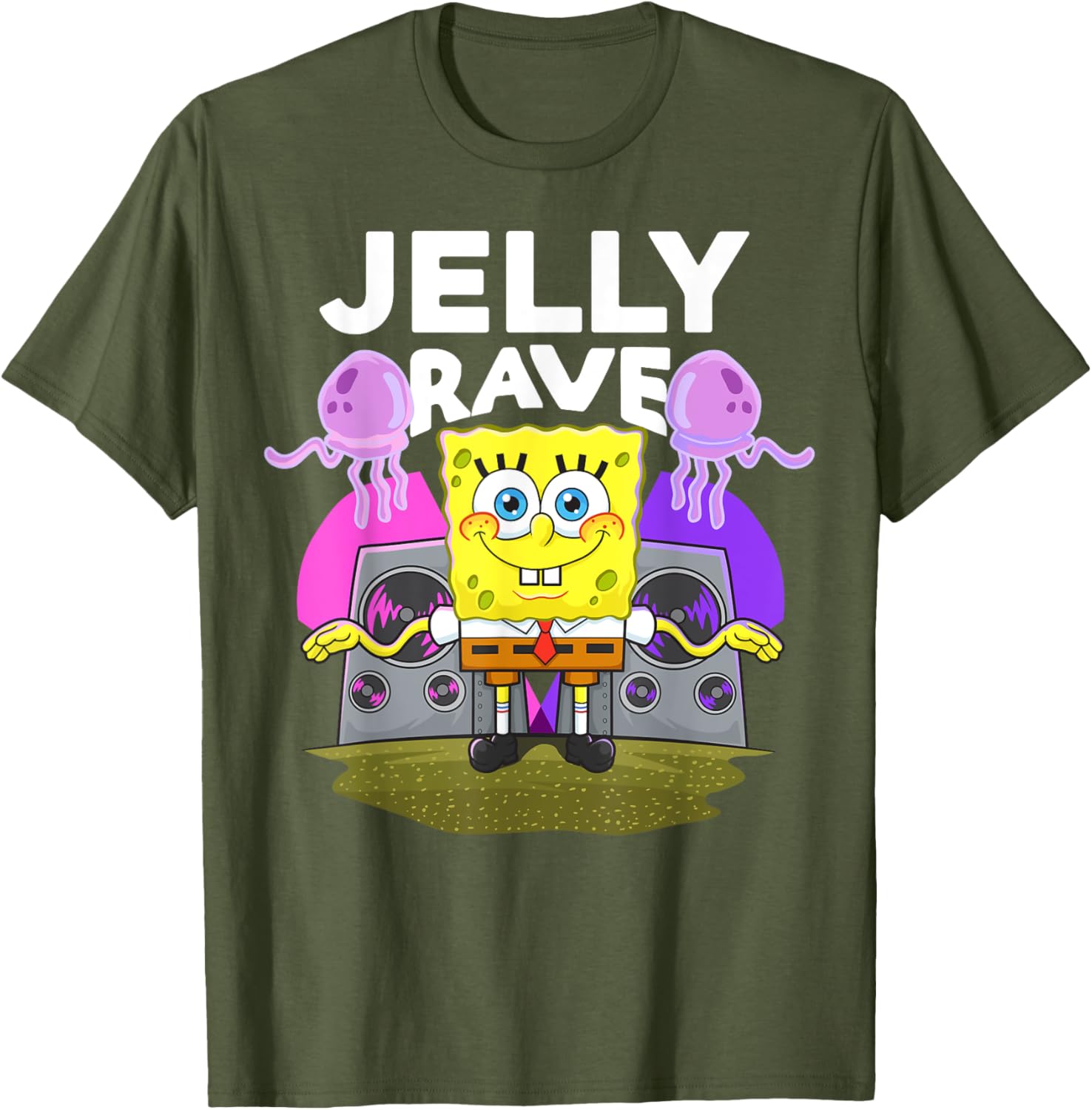 Mademark x SpongeBob SquarePants Jelly Jam Rave T-Shirt for Fun Lovers - 14