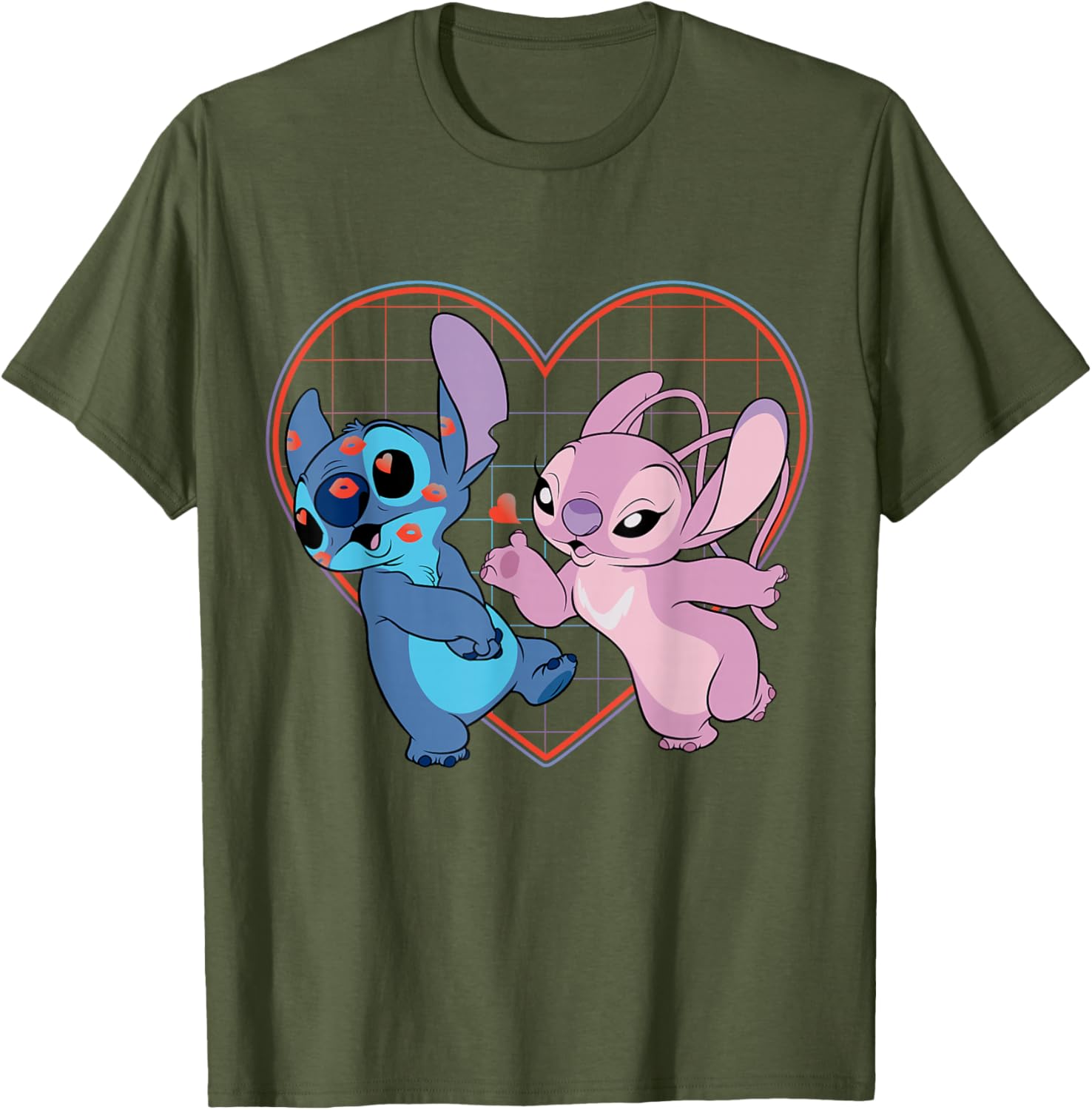 Disney Lilo and Stitch Angel Heart Kisses T-Shirt for Fun Fashion Lovers - 26