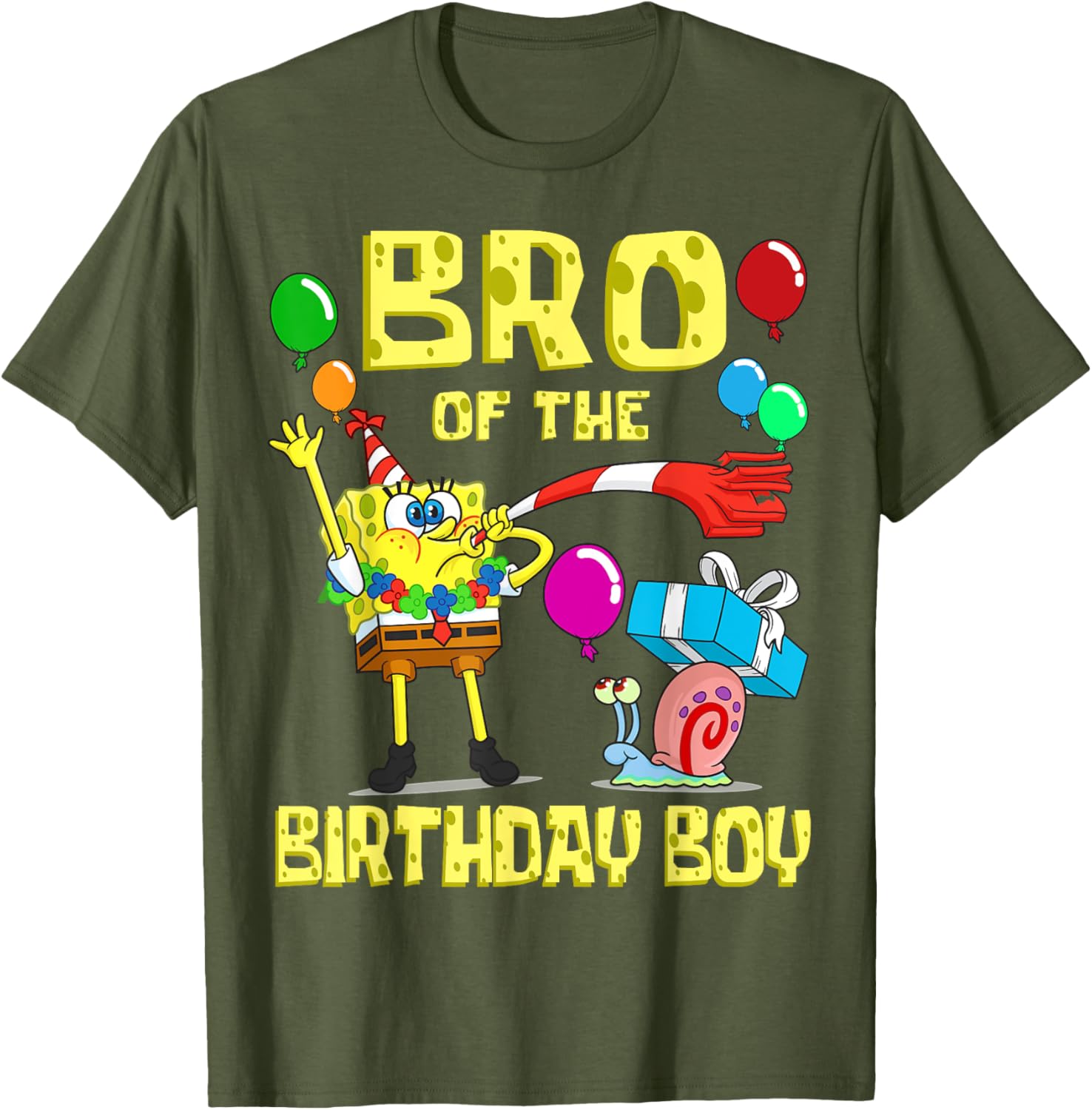 Mademark SpongeBob Brother of the Birthday Boy Theme Party T-Shirt - 10