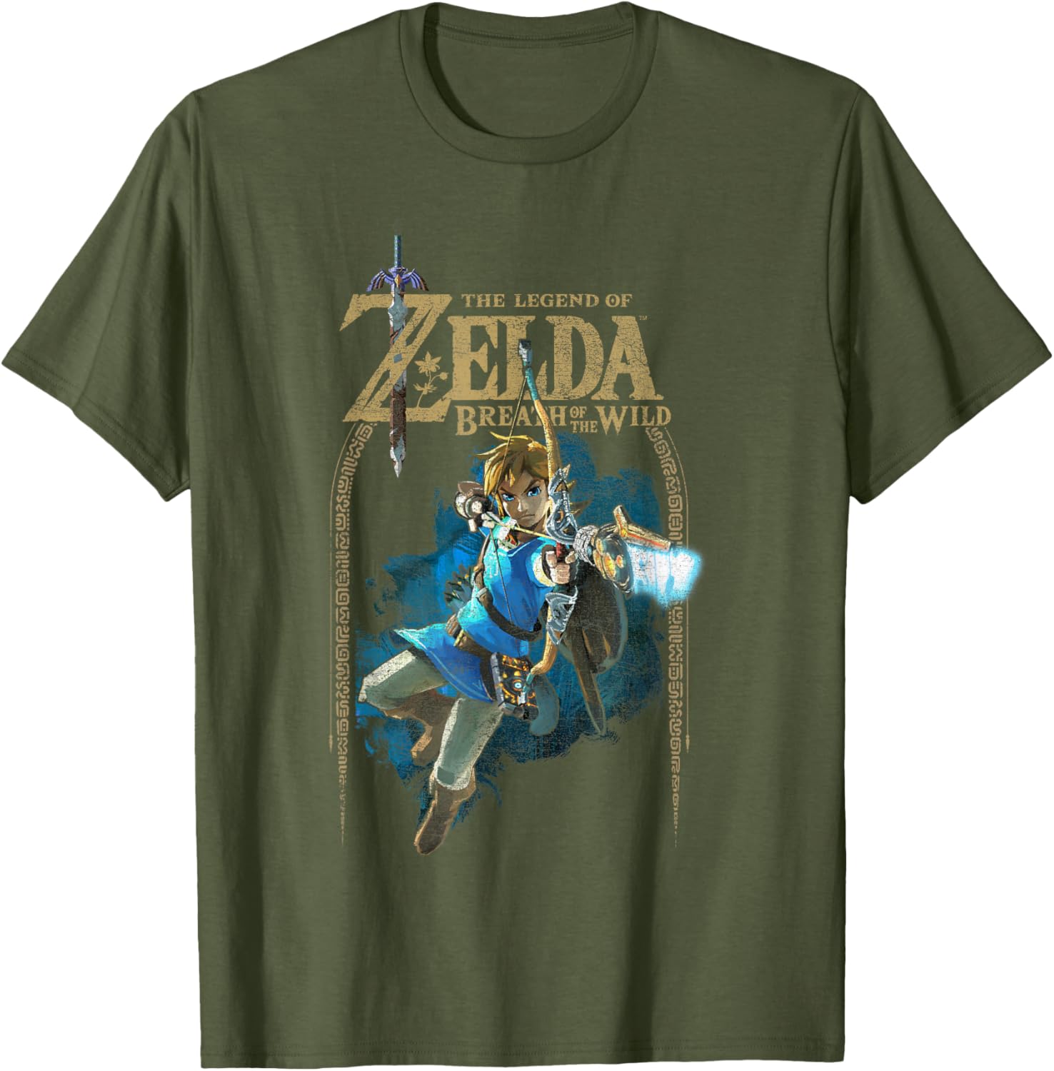 Zelda Breath of the Wild Link Arch Shot Graphic T-Shirt for Gamers - 4