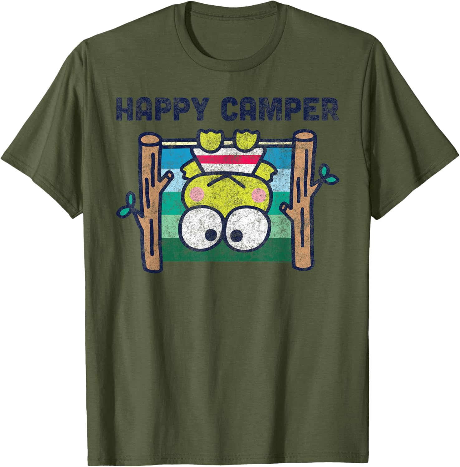 Keroppi Happy Camper T-Shirt Fun Outdoor Adventure Apparel for Kids - 16