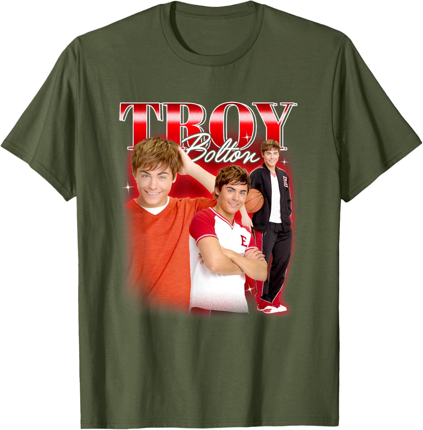 Disney High School Musical Troy Bolton Collage T-Shirt for Fans - 6