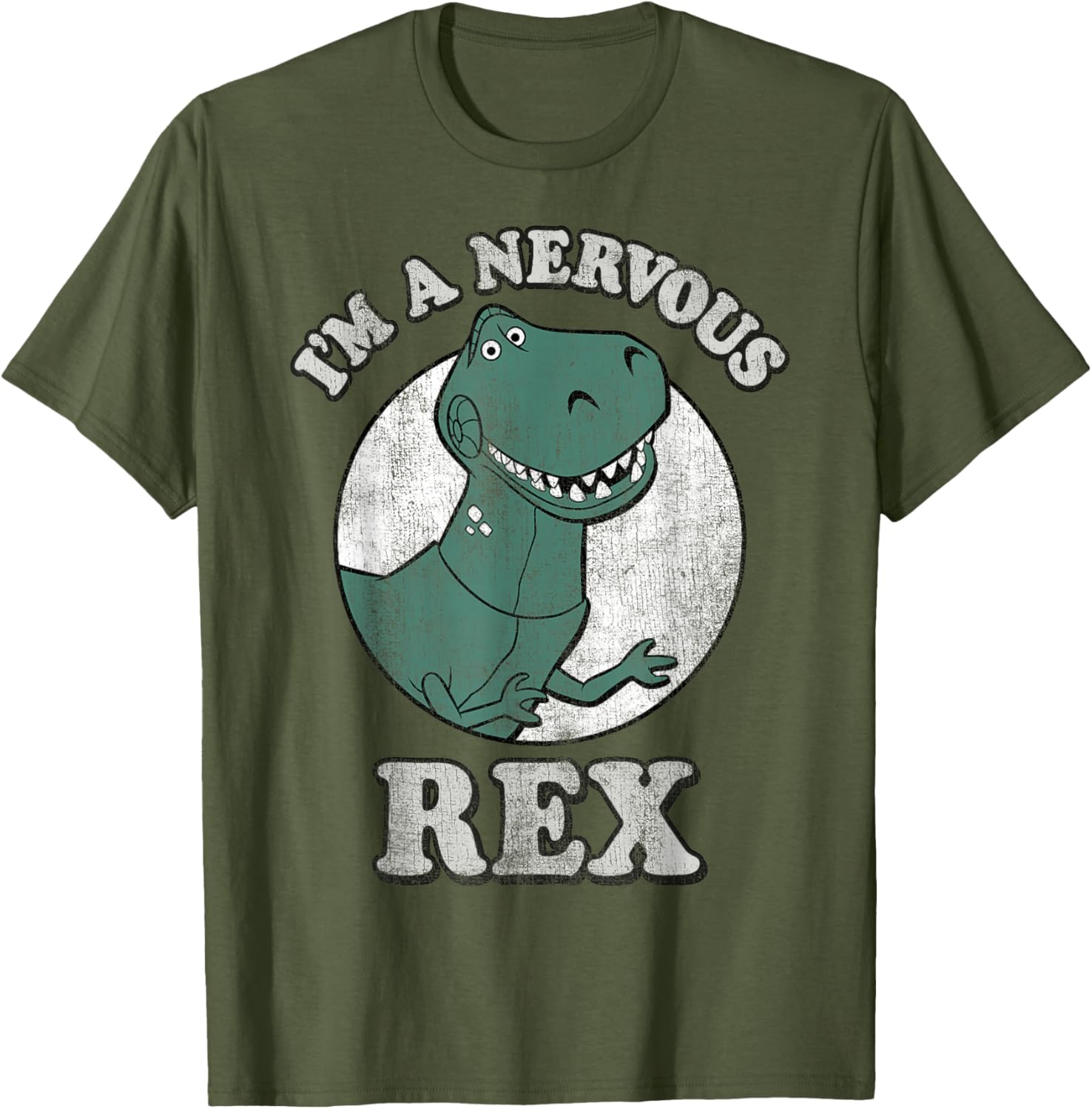 Disney Pixar Toy Story I'm A Nervous Rex Dinosaur Graphic T-Shirt - 1