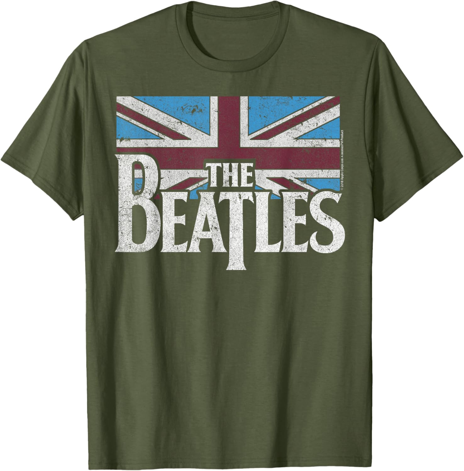 Beatles British Flag Red White Blue Short Sleeve T-Shirt for Fans - 2