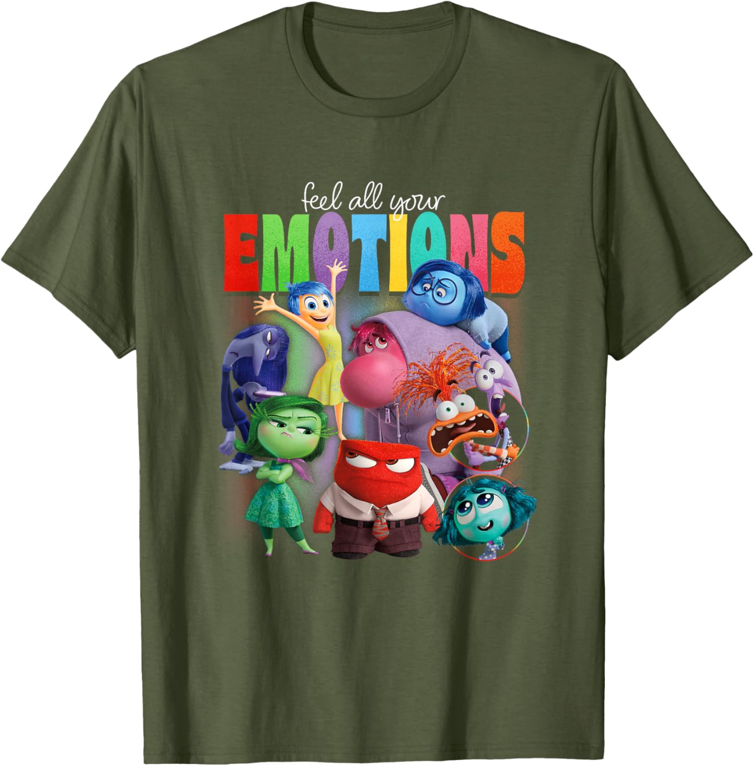 Disney Pixar Inside Out 2 Feel All Your Emotions Vintage T-Shirt - 3