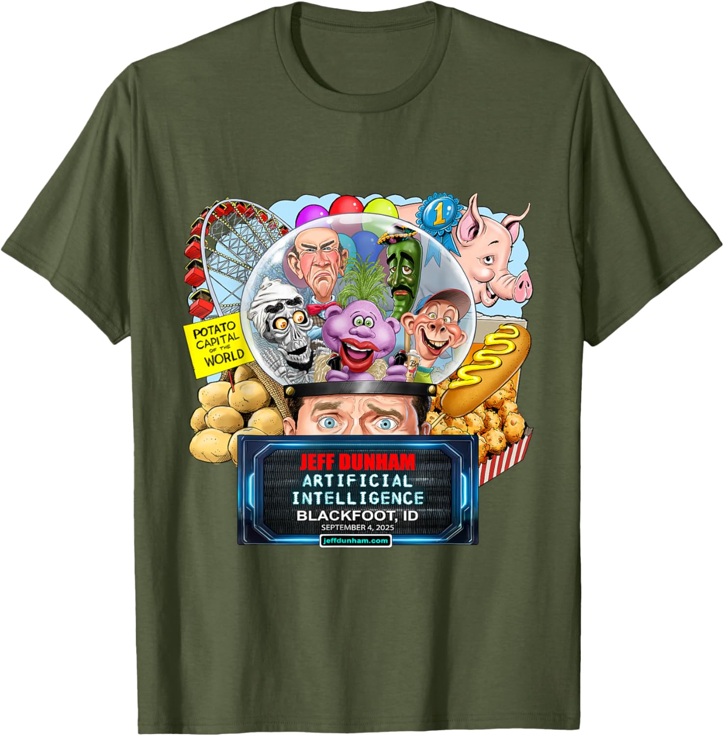 Jeff Dunham Blackfoot ID T-Shirt 2025 Fun Comedy Apparel for Fans - 3
