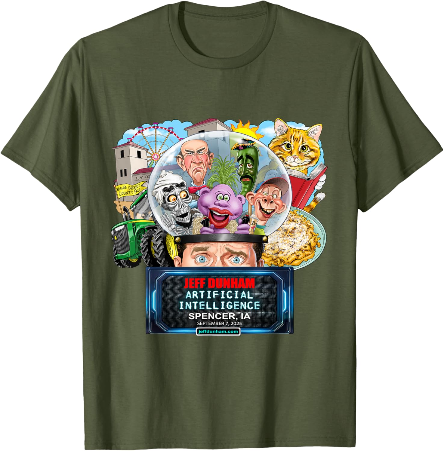 Jeff Dunham Spencer IA 2025 T-Shirt Fun Comedy Apparel for Fans - 7