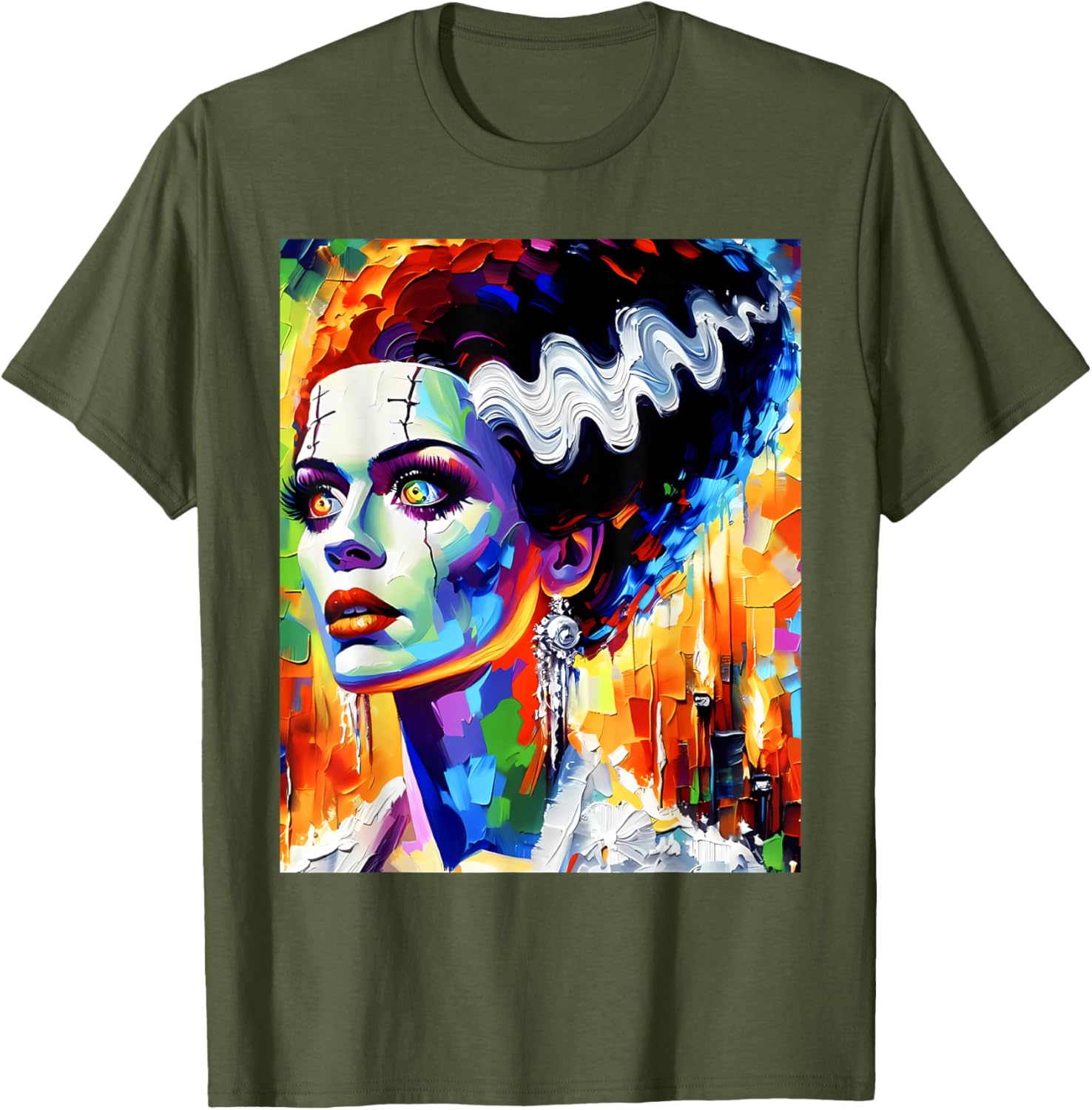 Frankenstein Monster and Bride Matching Couple T-Shirts for Halloween - 13