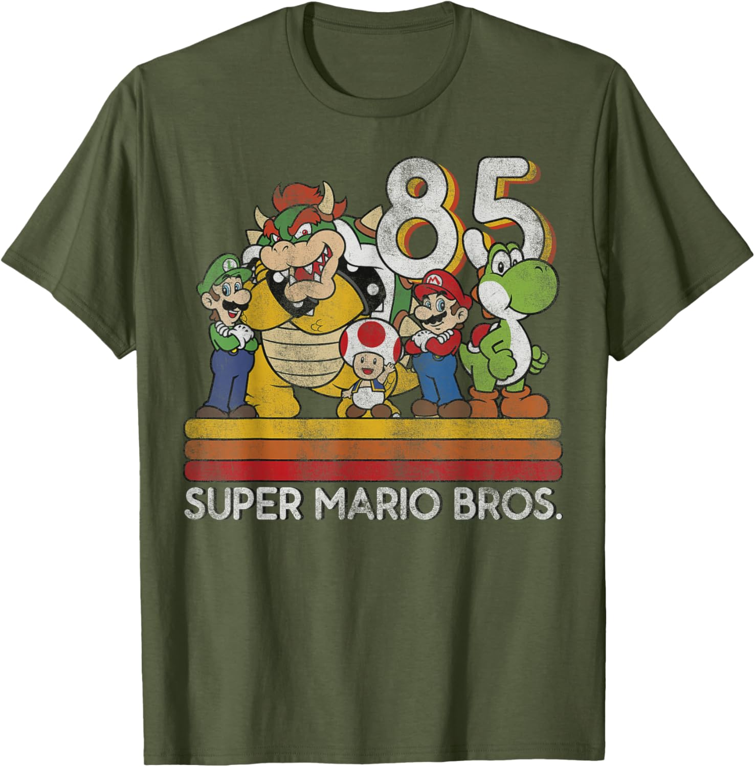 Nintendo Super Mario Retro Character T-Shirt for Gaming Fans - 7