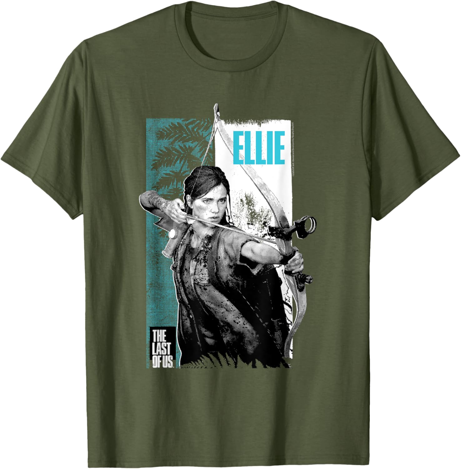 The Last of Us Ellie Bow and Arrow Leaves T-Shirt for Gamers - 1
