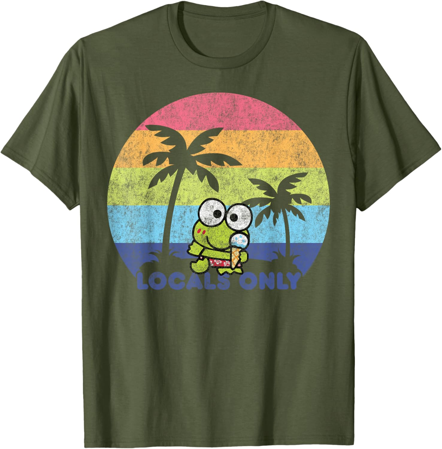 Keroppi Locals Only T-Shirt Fun Graphic Tee for Fashionable Fans - 9