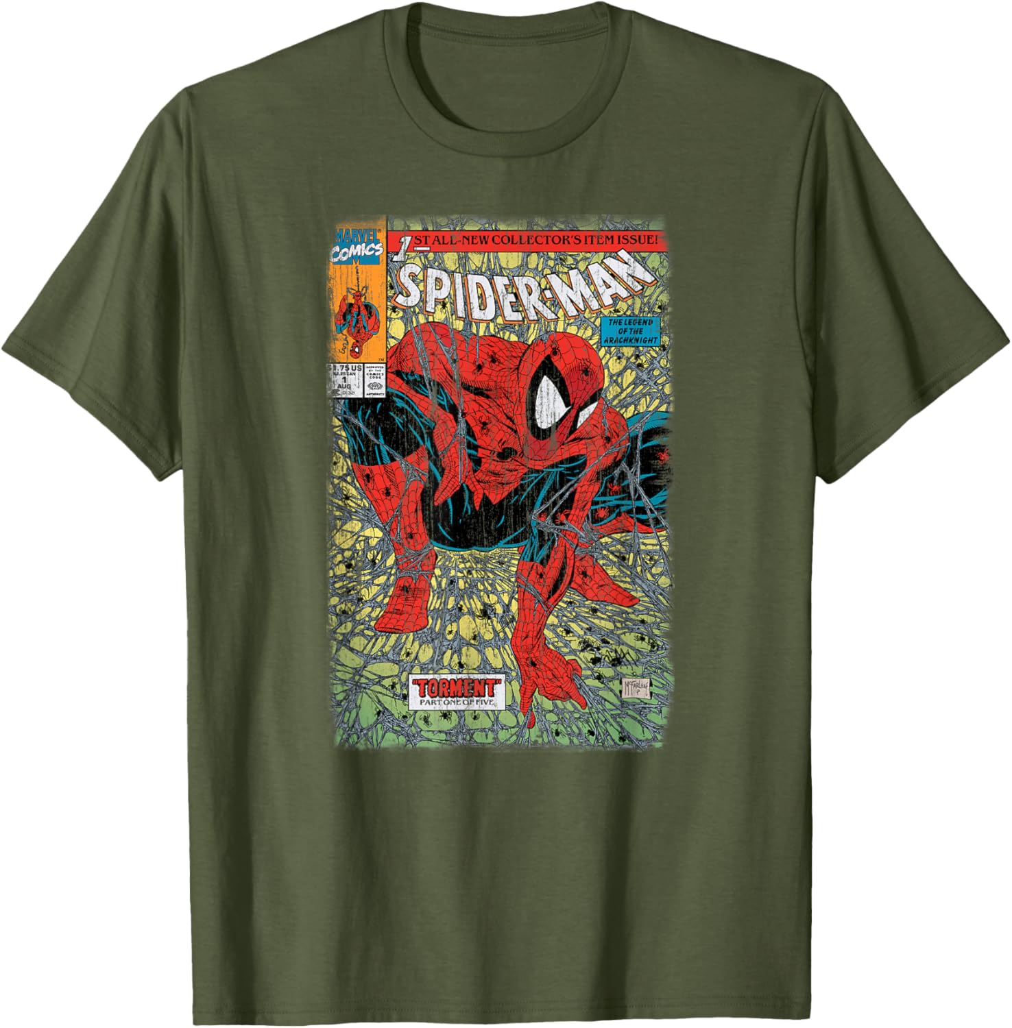 Retro Classic Spider-Man Torment Distressed T-Shirt for Marvel Fans - 2