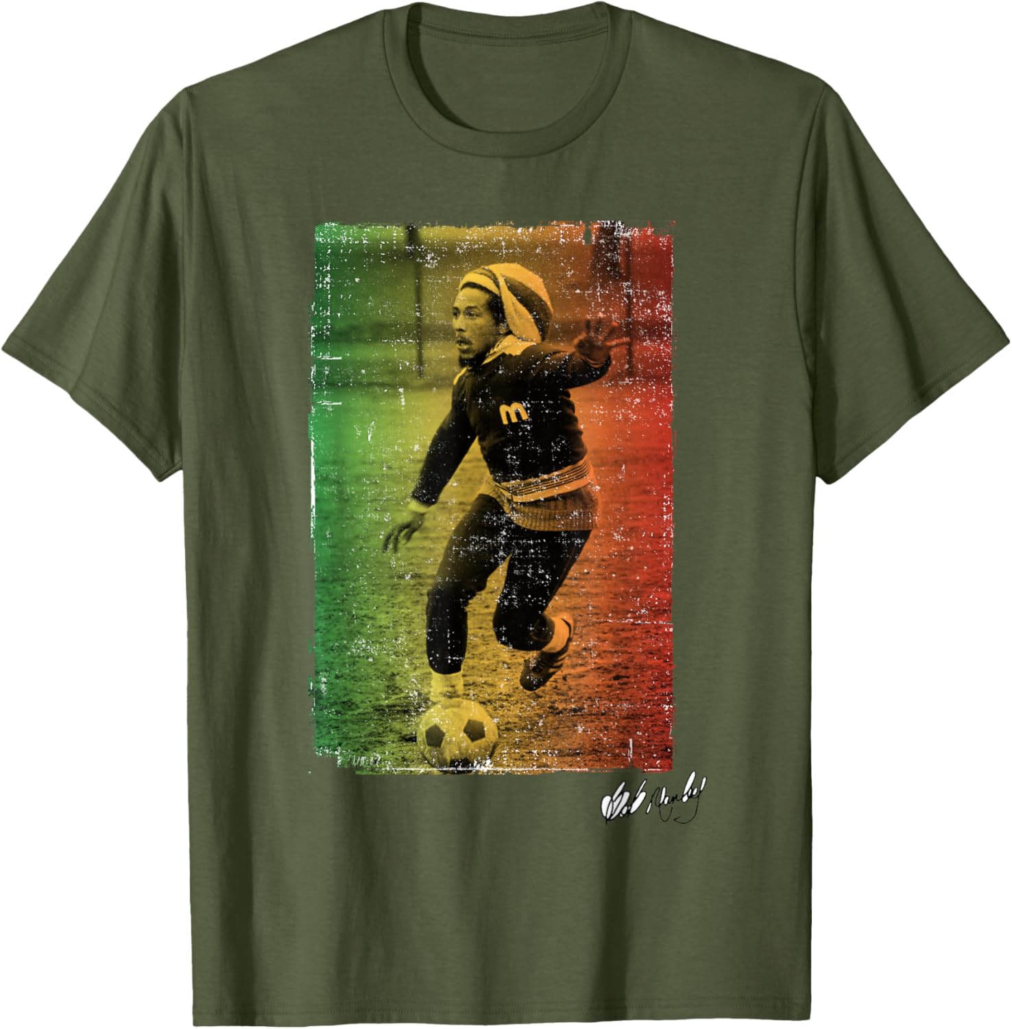 Bob Marley Rasta Football T-Shirt for Stylish Fans and Music Lovers - 1