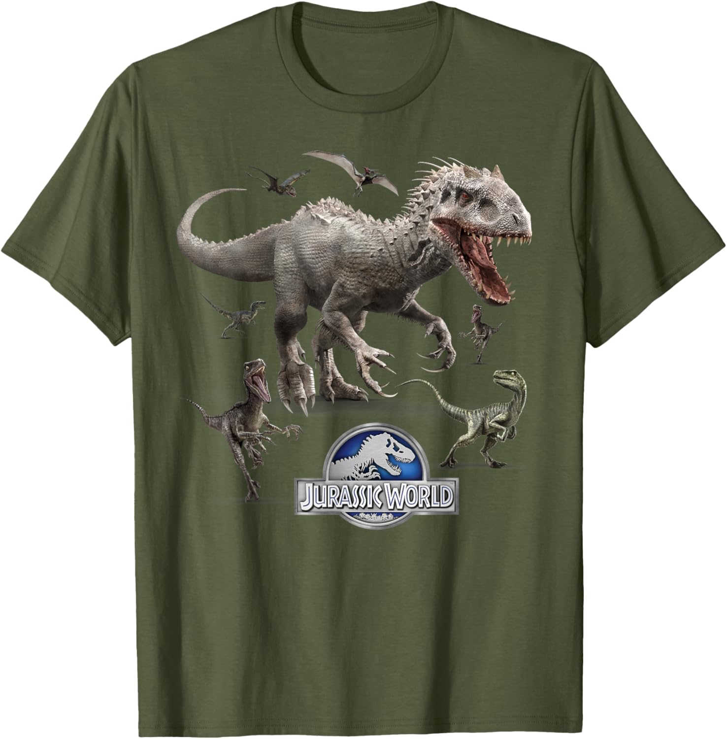 Jurassic World Indominus Rex Raptor Run T-Shirt for Dino Fans - 4