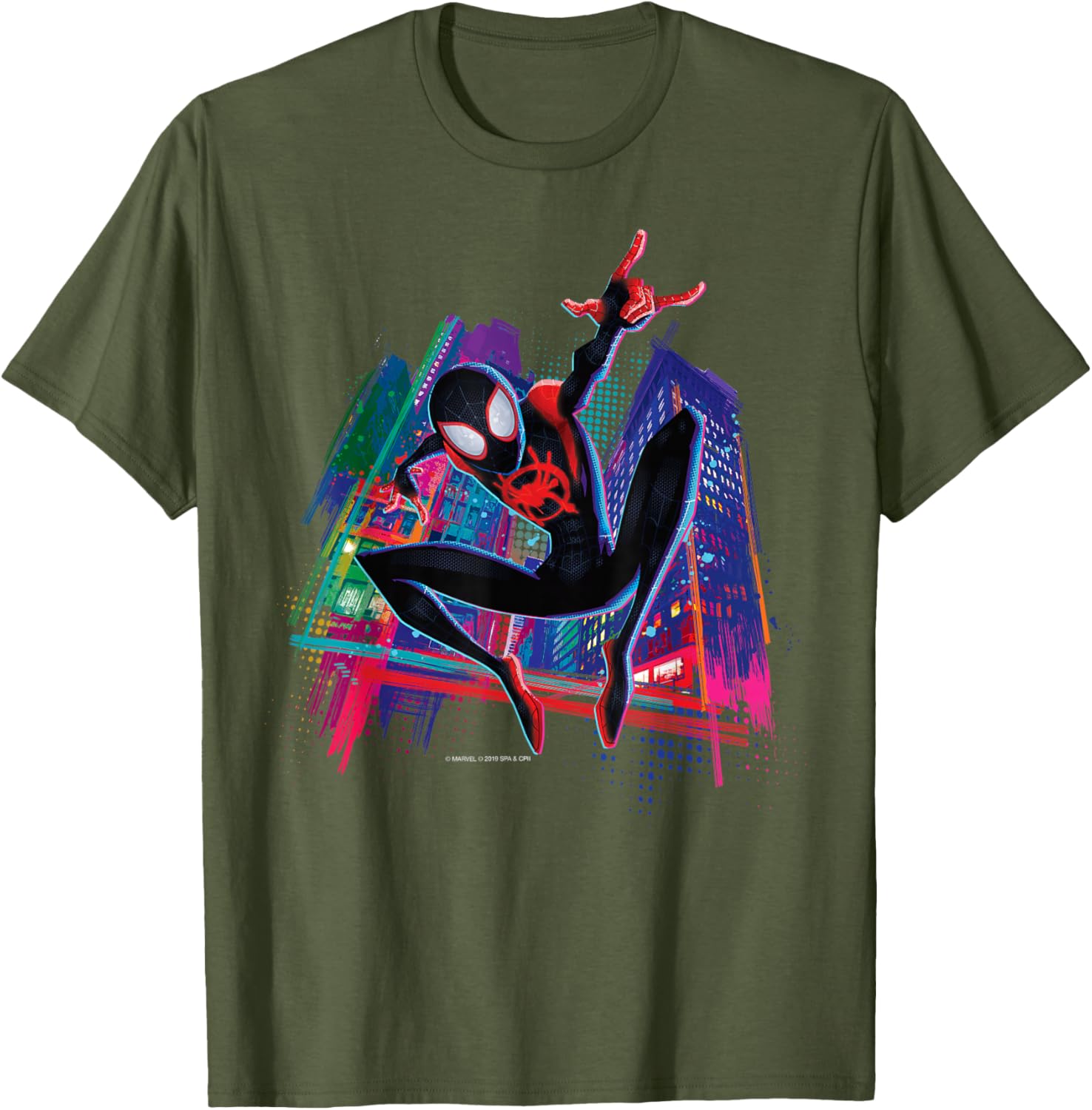 Spider-Man Miles Morales Graffiti City T-Shirt for Stylish Fans - 10