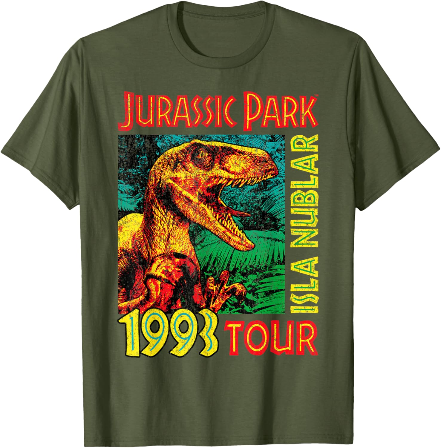 Jurassic Park Isla Nublar 1993 Tour Poster T-Shirt for Fans - 8