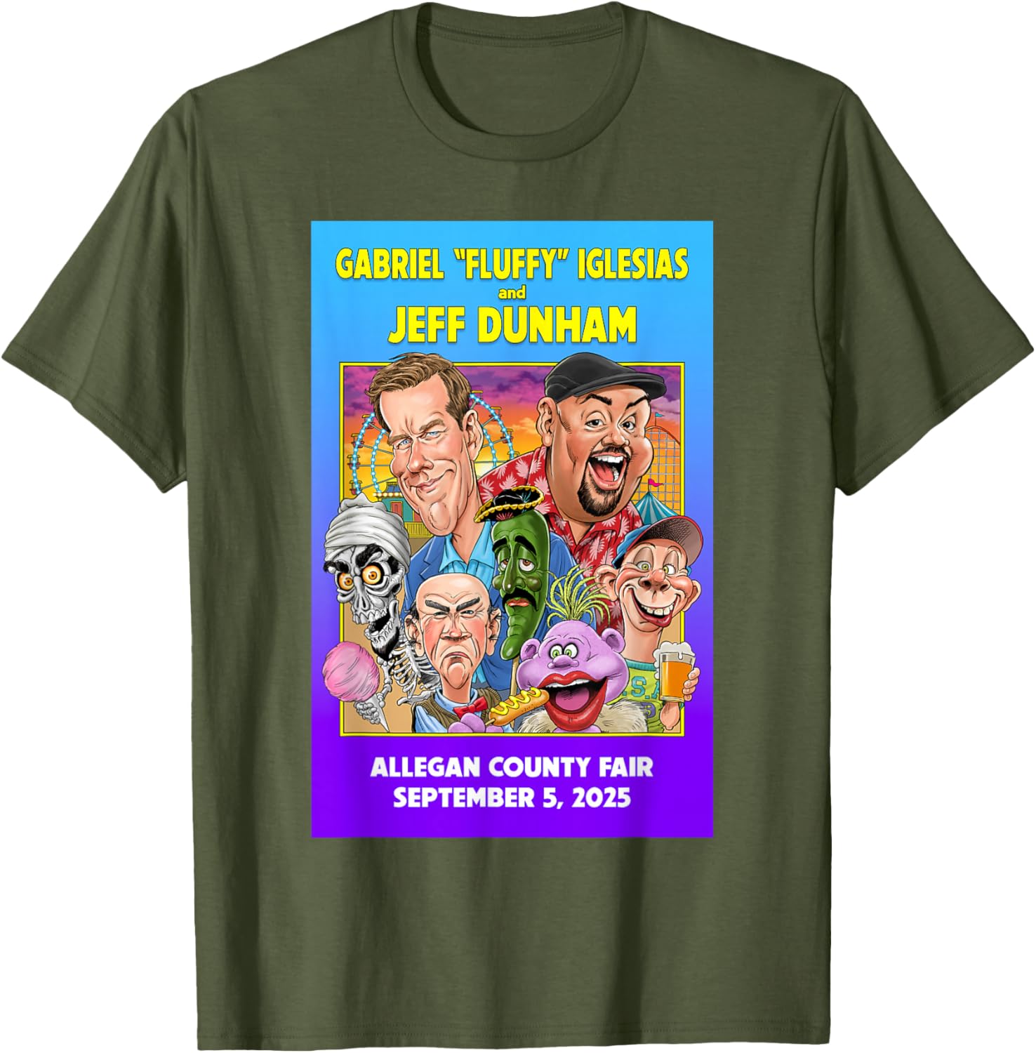 Gabriel Iglesias Jeff Dunham Allegan County Fair 2025 T-Shirt for Fans - 10