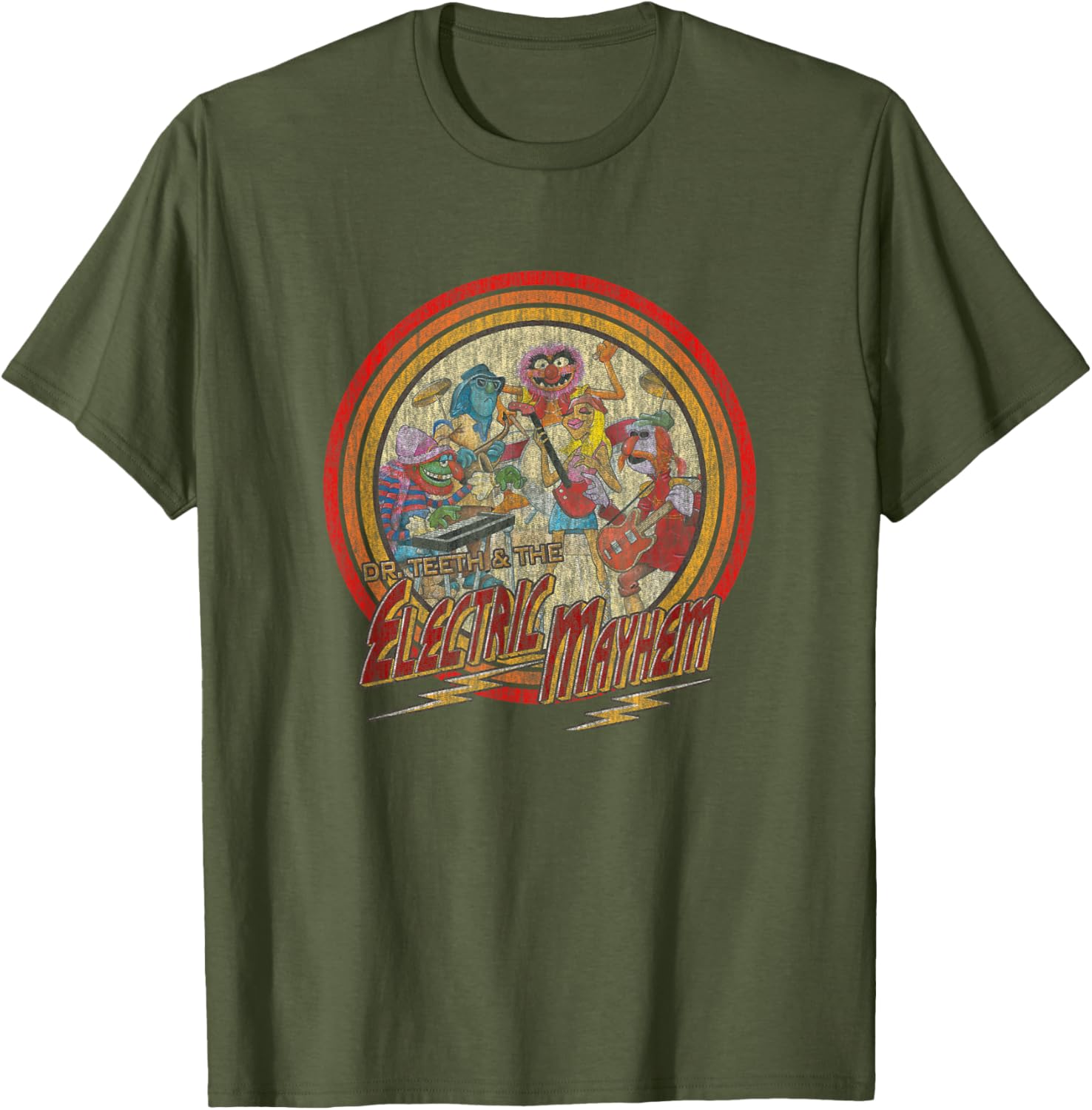 Disney Muppets Electric Mayhem Vintage Band Poster T-Shirt for Fans - 10