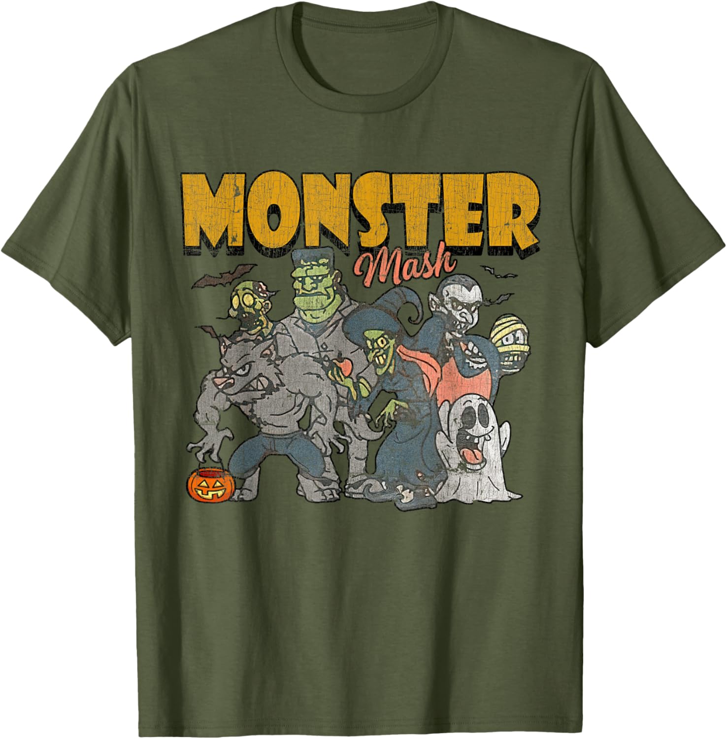 Funny Vintage Ghost Halloween T-Shirt - Monster Mash Design for Spooky Fun - 5