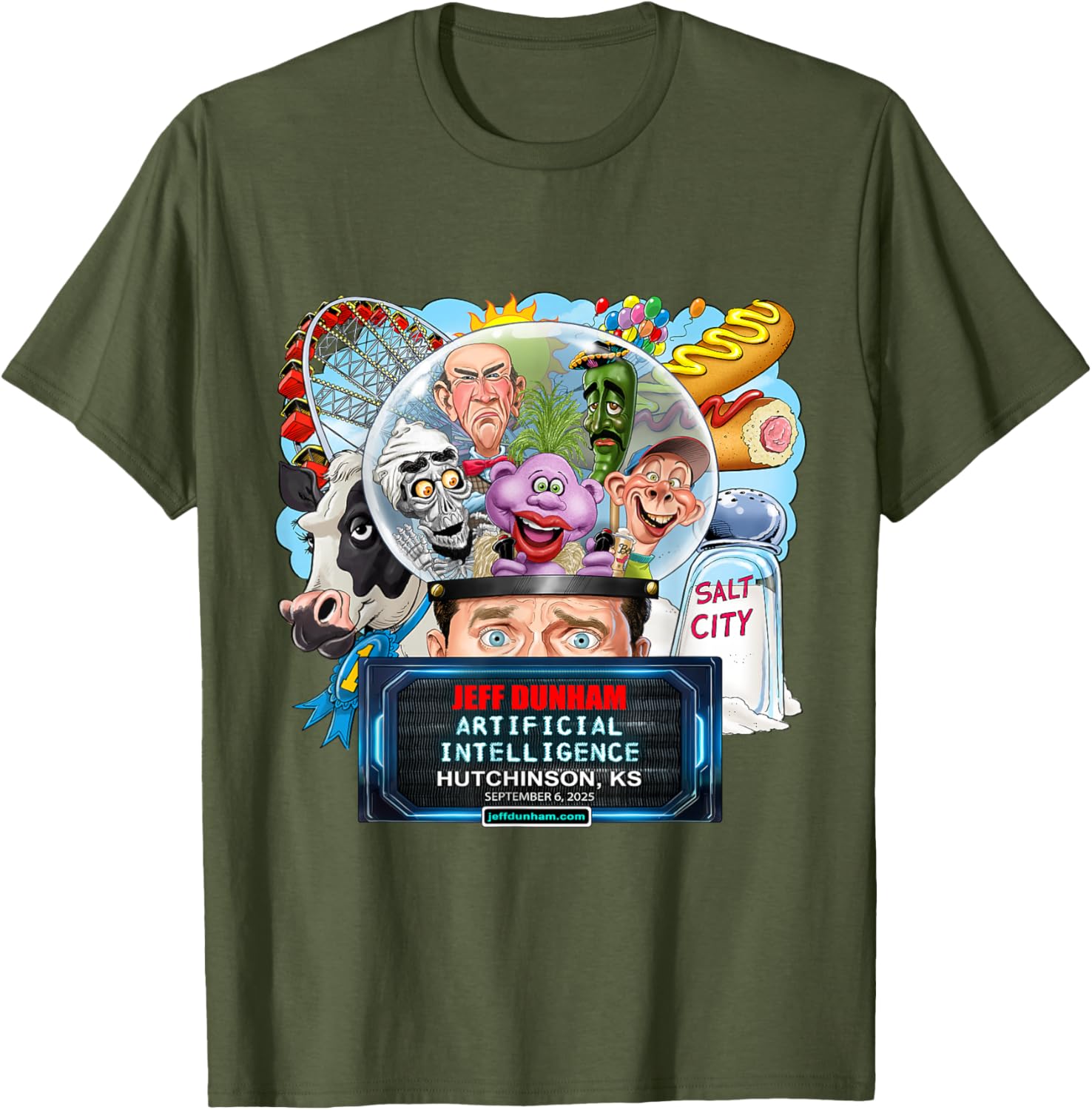 Jeff Dunham Hutchinson KS 2025 T-Shirt for Fans of Comedy and Fun - 4