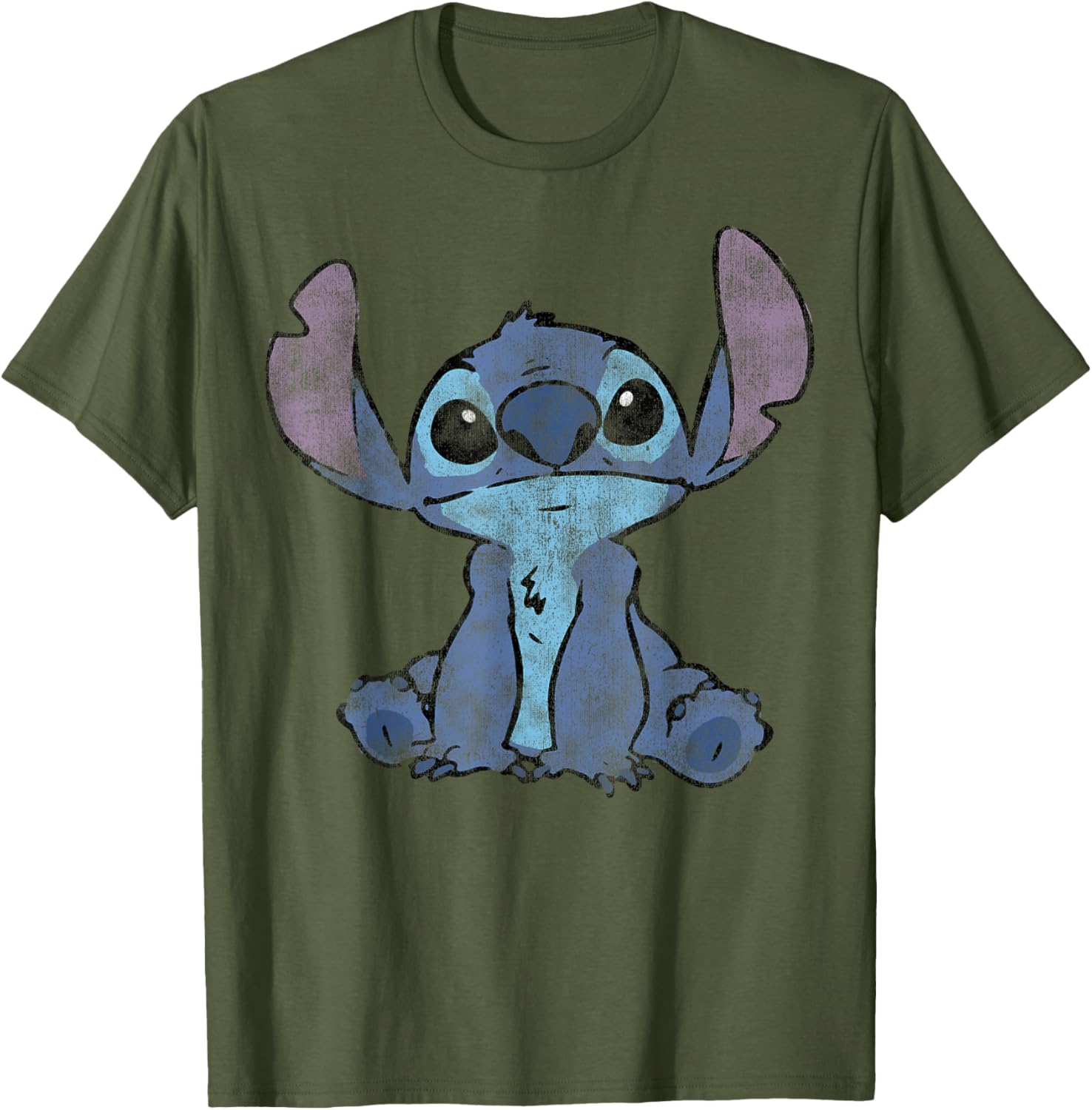Disney Lilo and Stitch Distressed Stitch Portrait T-Shirt for Fans - 13