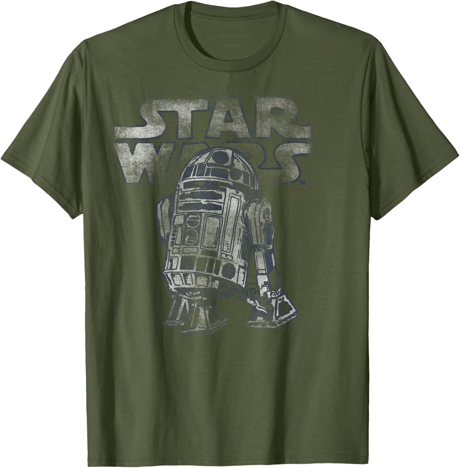 Vintage R2-D2 Distressed T-Shirt for Star Wars Fans - C2 Disney+ Style - 11
