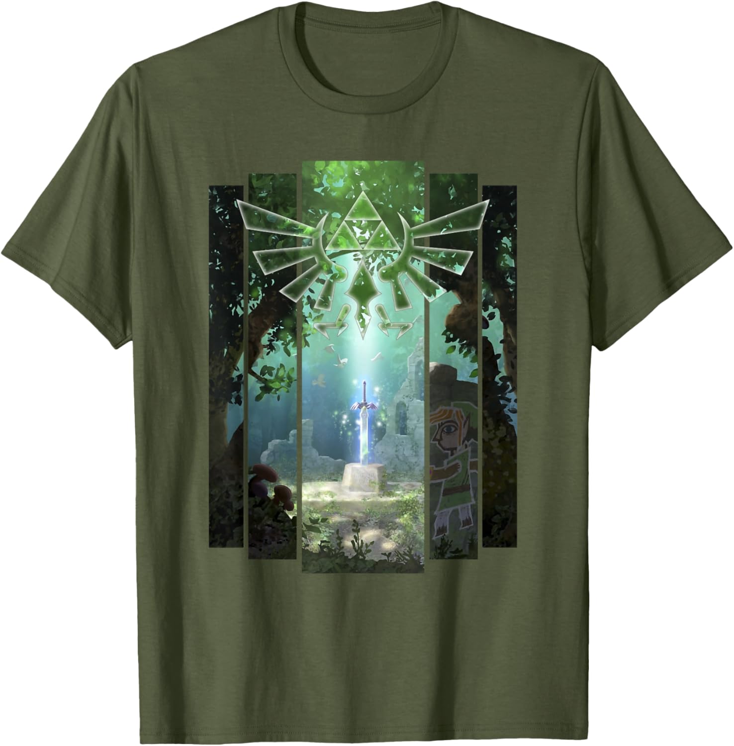 Nintendo Zelda Master Sword Lost Woods Artwork T-Shirt for Fans - 5
