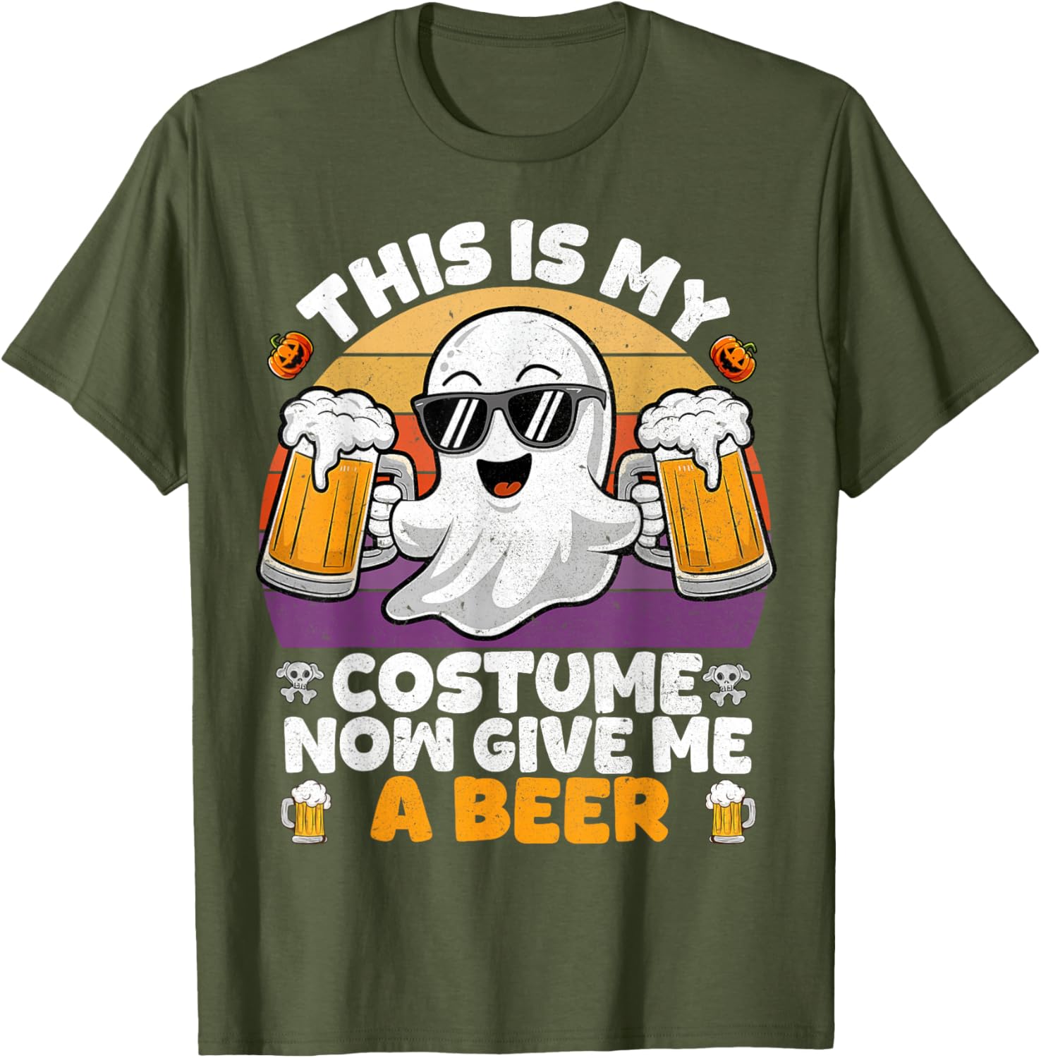 Funny Vintage Boo Halloween Costume T-Shirt for Men and Adults - 28