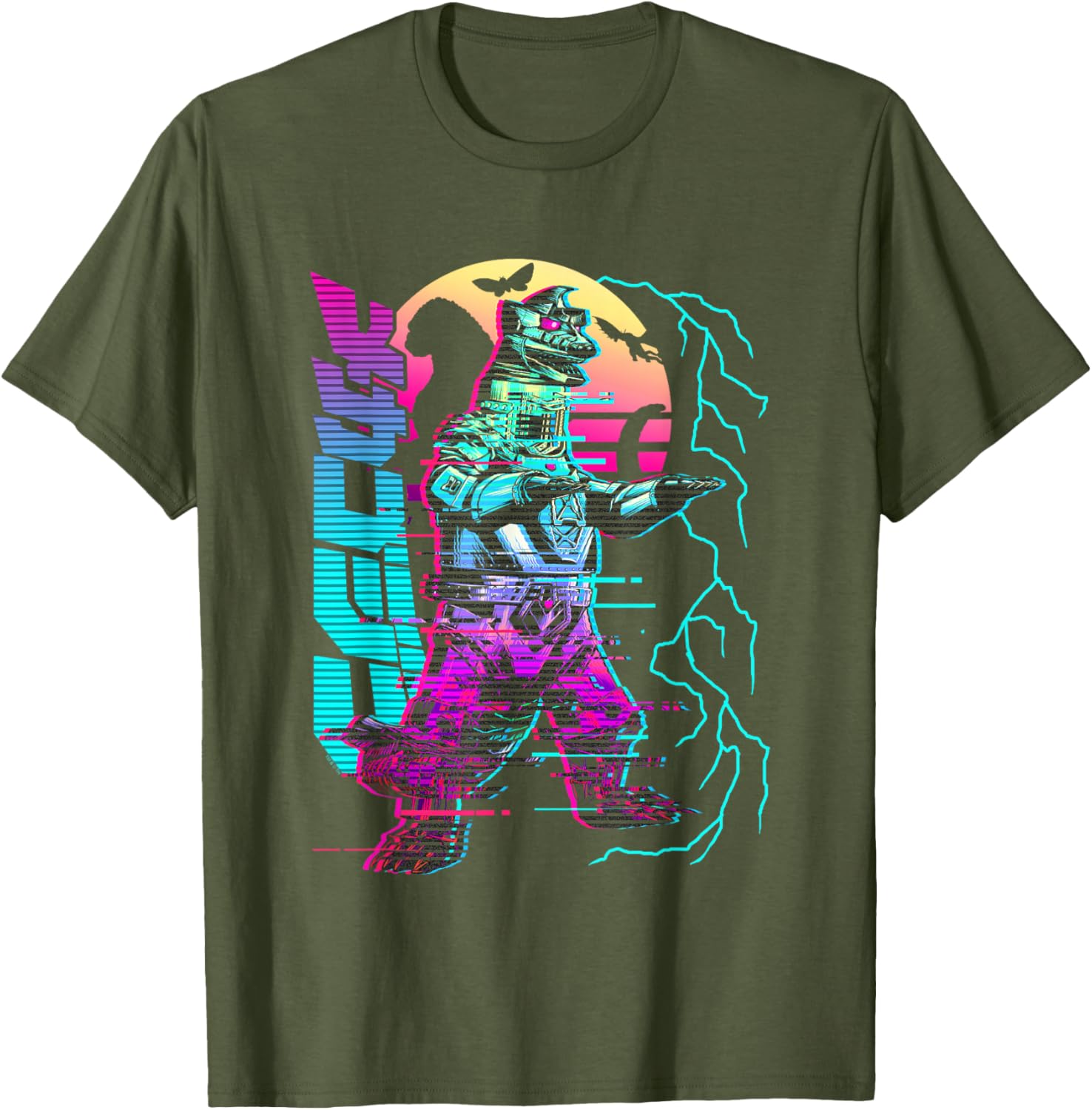 Godzilla Neon Mechagodzilla T-Shirt for Fans of Epic Monster Movies - 4