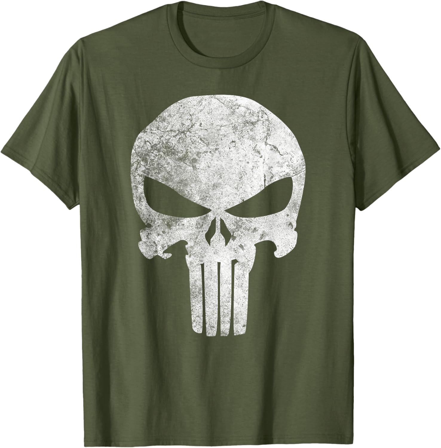 Marvel Punisher Skull Distressed T-Shirt for Fans of Comic Style - 5