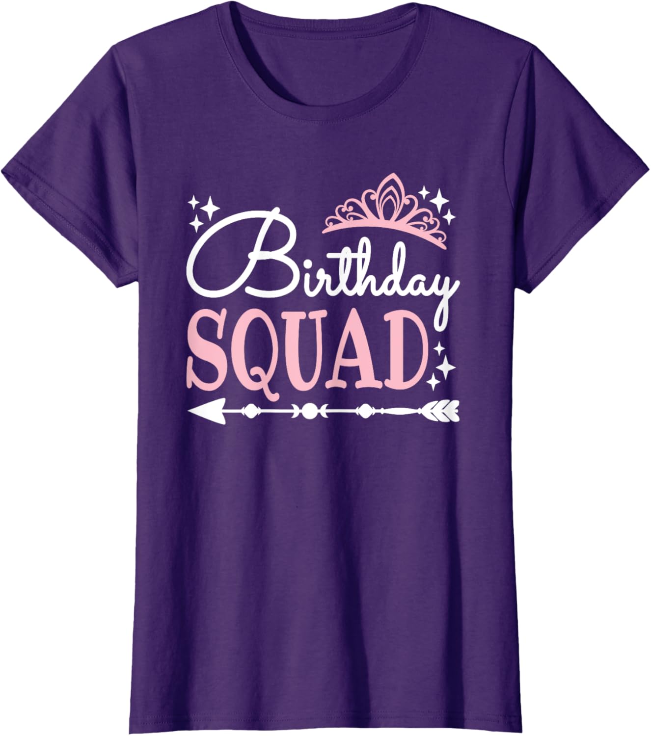 Funny Birthday Squad Bday Queen T-Shirt for Women and Girls - 18