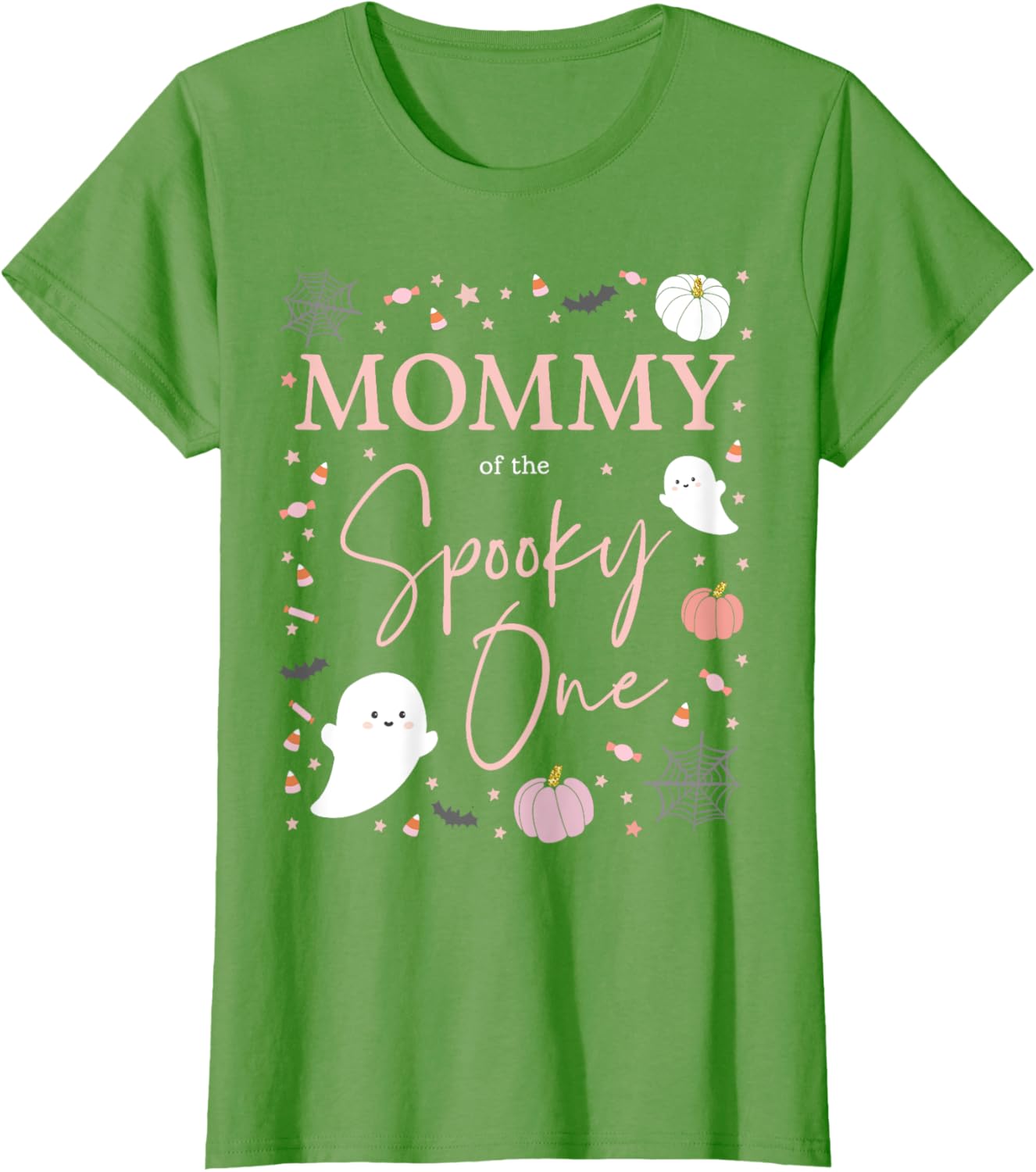 Cute Mommy of the Spooky One Pink Halloween T-Shirt for Girls 1st Birthday - 9