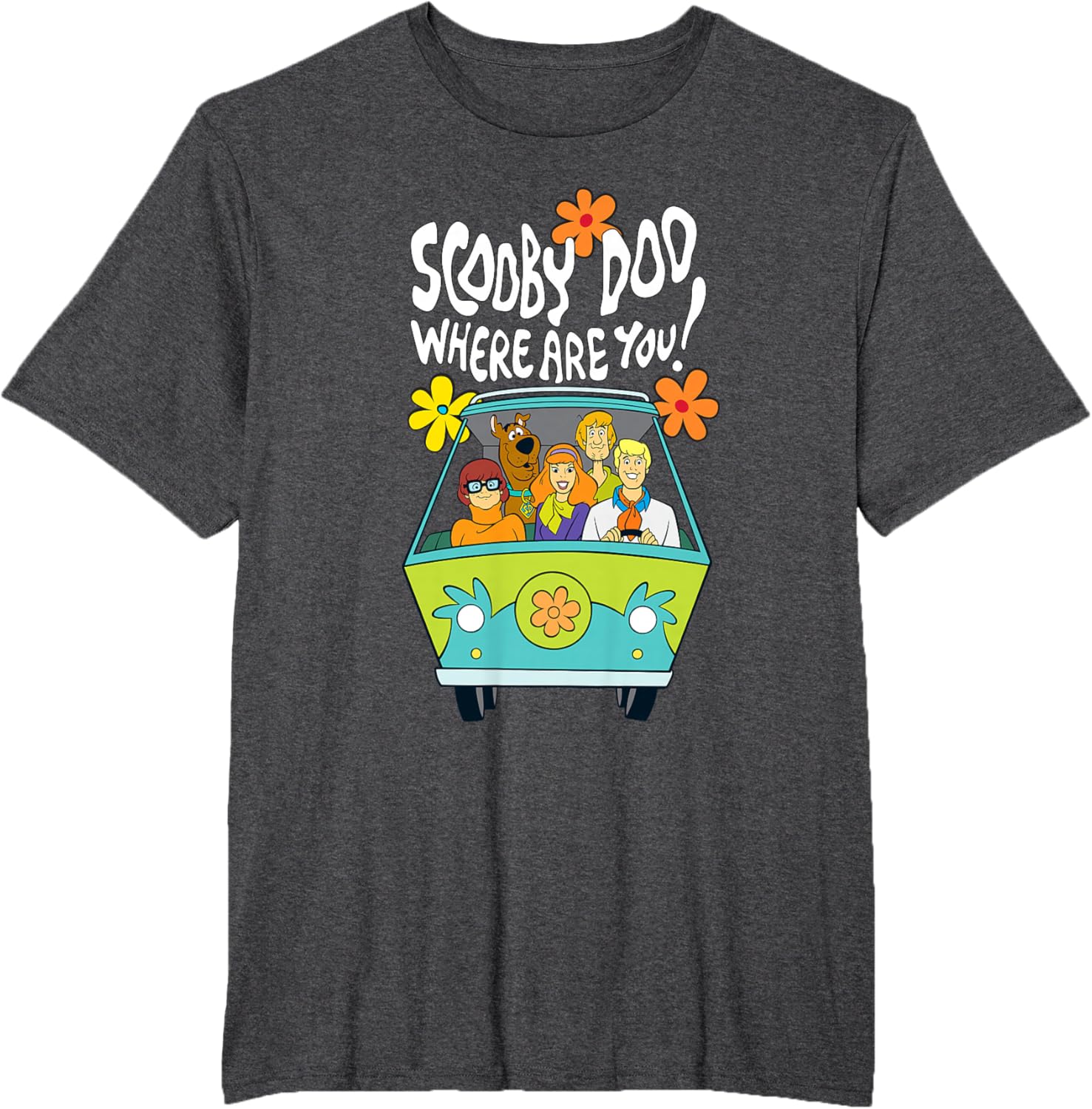 Scooby-Doo Vintage Mystery Machine Floral T-Shirt for Fun Style - 1