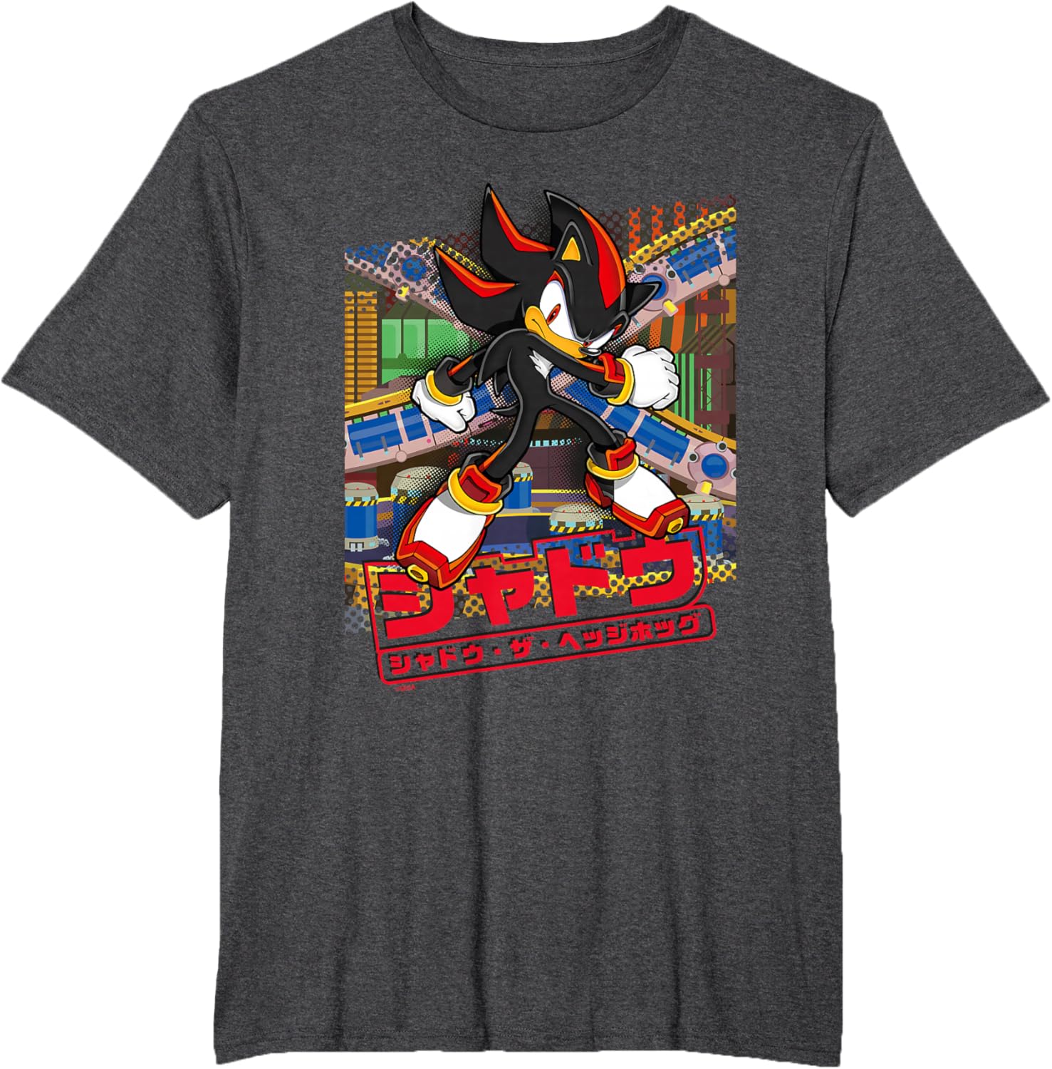 Sonic the Hedgehog Shadow T-Shirt Japanese Logo Fun Graphic Tee - 14