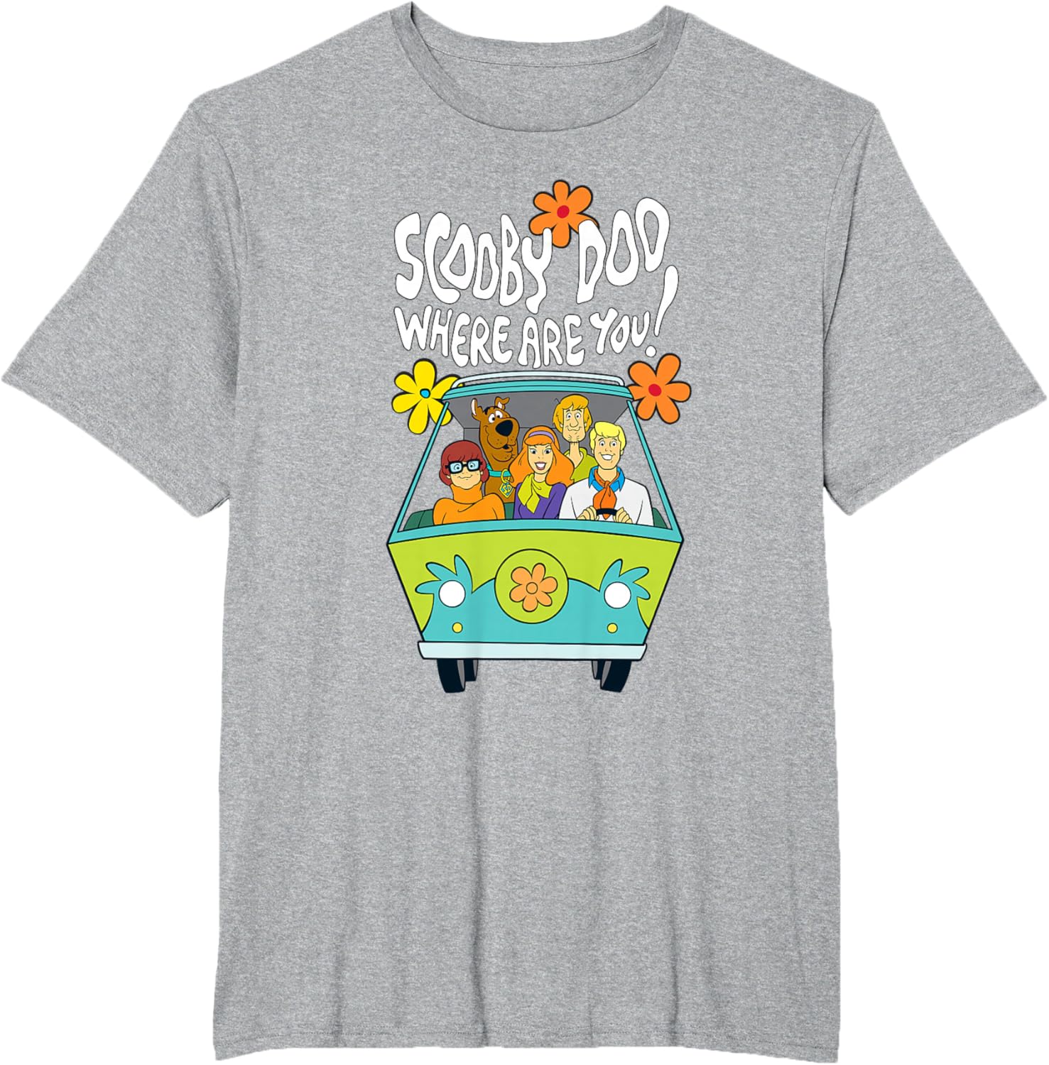 Scooby-Doo Vintage Mystery Machine Floral T-Shirt for Fun Style - 14