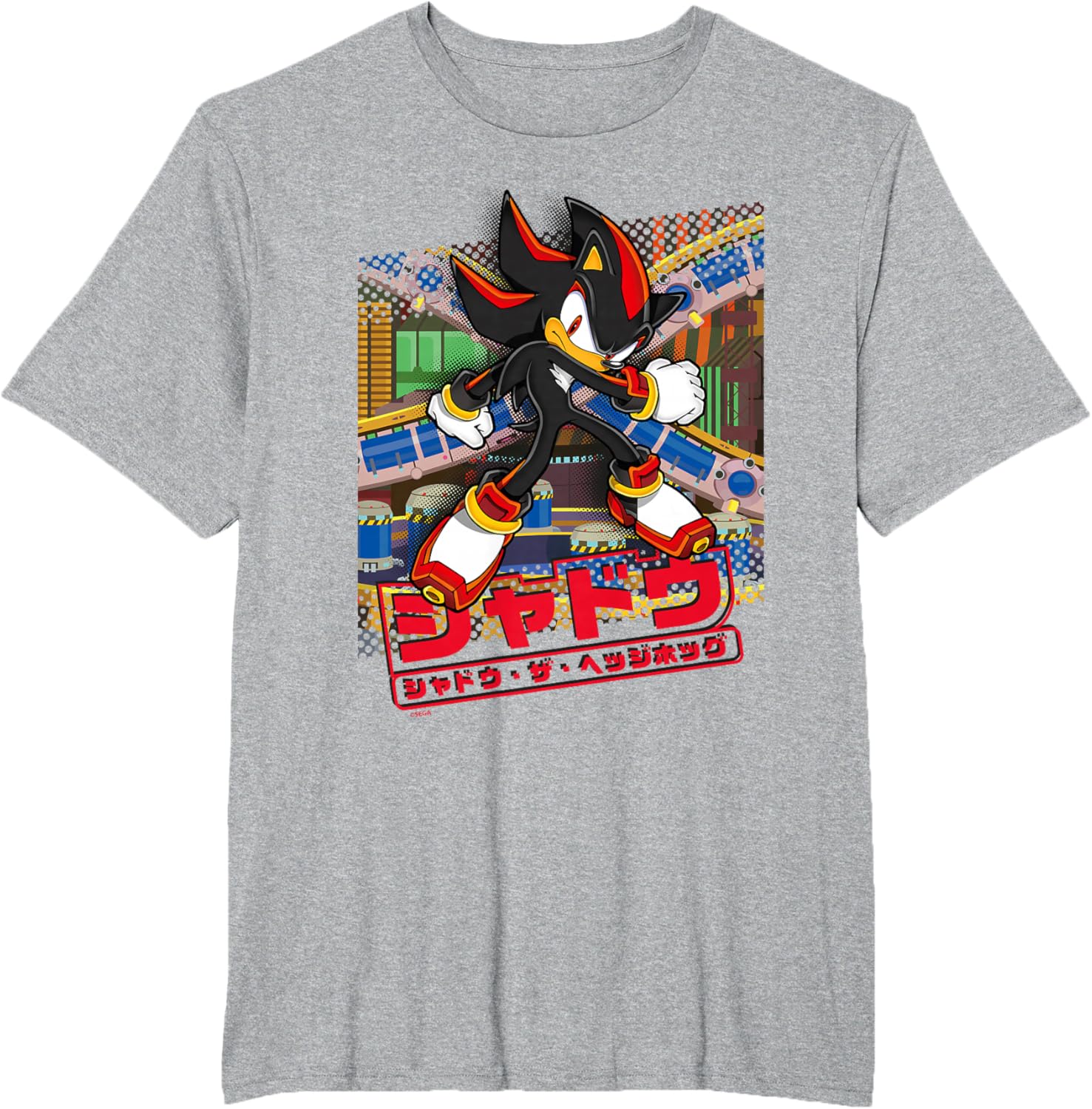 Sonic the Hedgehog Shadow T-Shirt Japanese Logo Fun Graphic Tee - 21