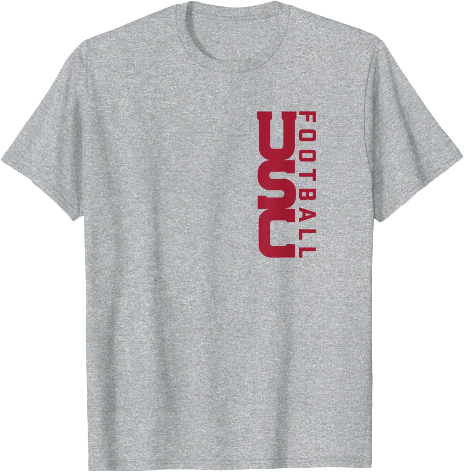 USC Cardinal Vertical Block Football T-Shirt for Sports Enthusiasts - 5