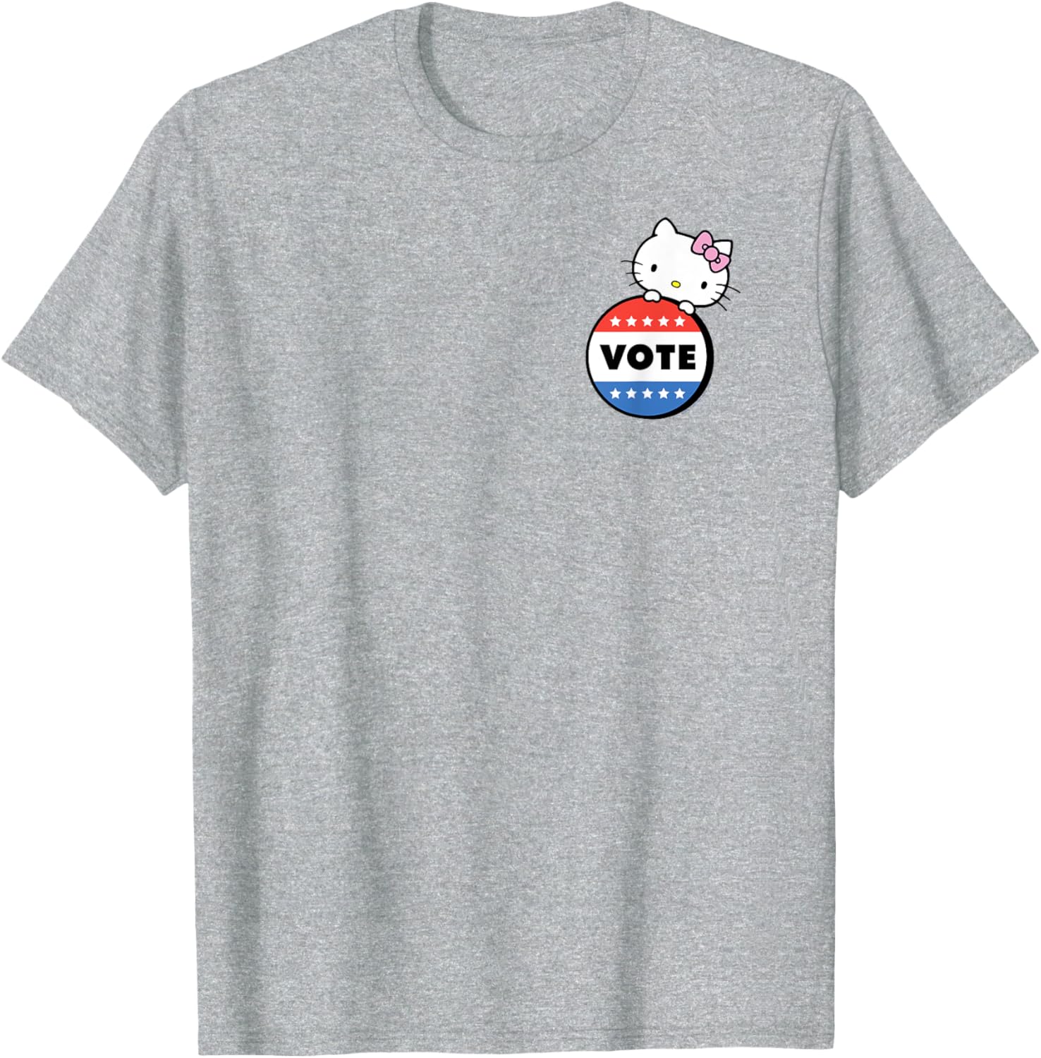 Hello Kitty Vote Button T-Shirt for Fun Fashion and Cute Style - 22