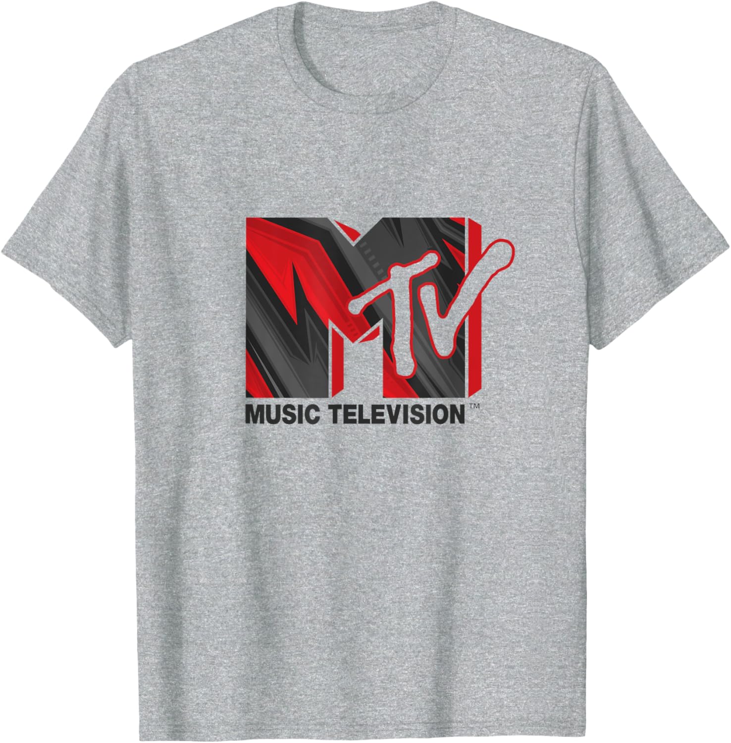 Mademark x MTV Official Hard Rock Music Television T-Shirt Red Grey Black - 3