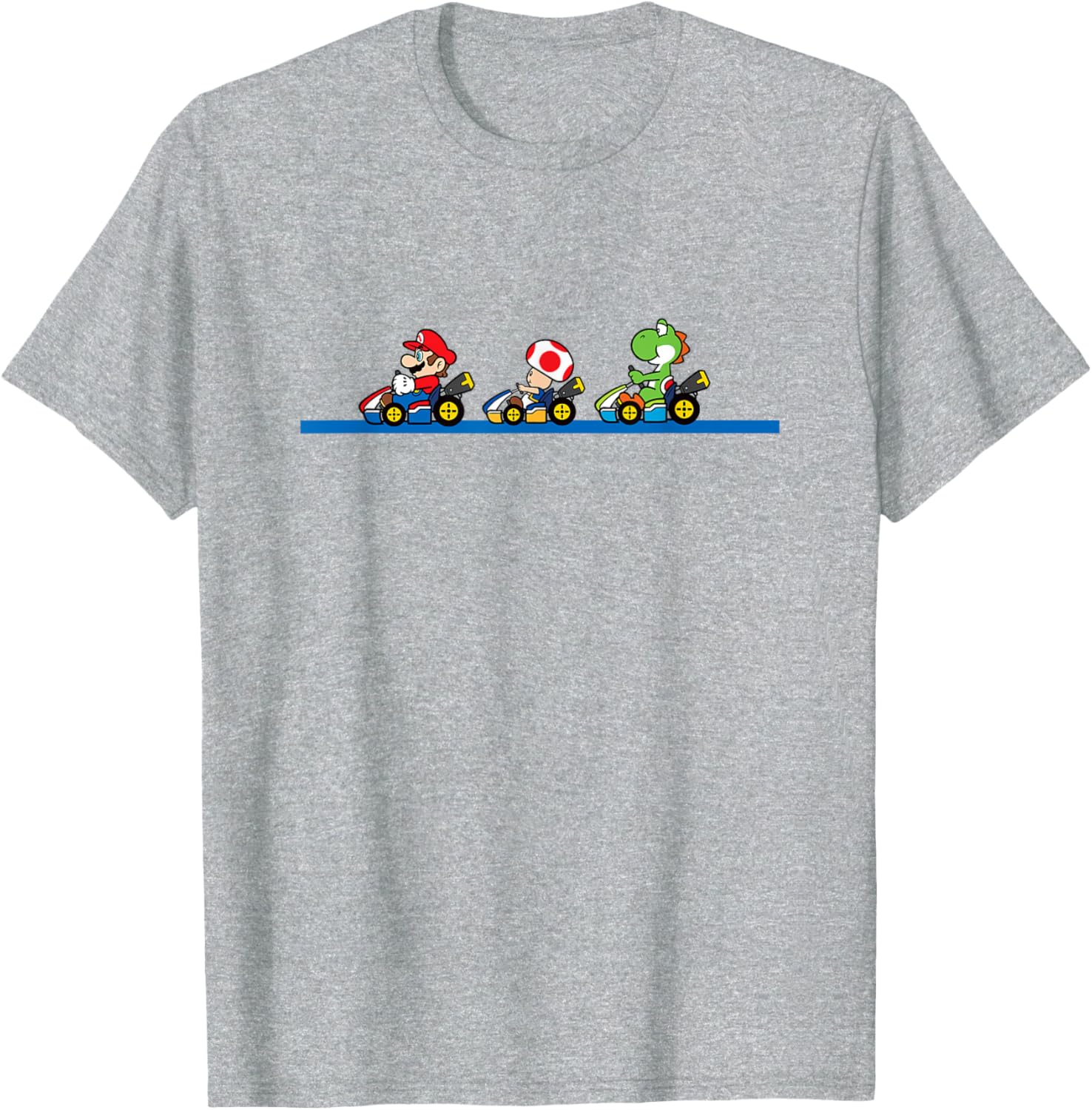 Vintage Mario Kart T-Shirt featuring Yoshi, Toad, and Mario Racing Fun - 2