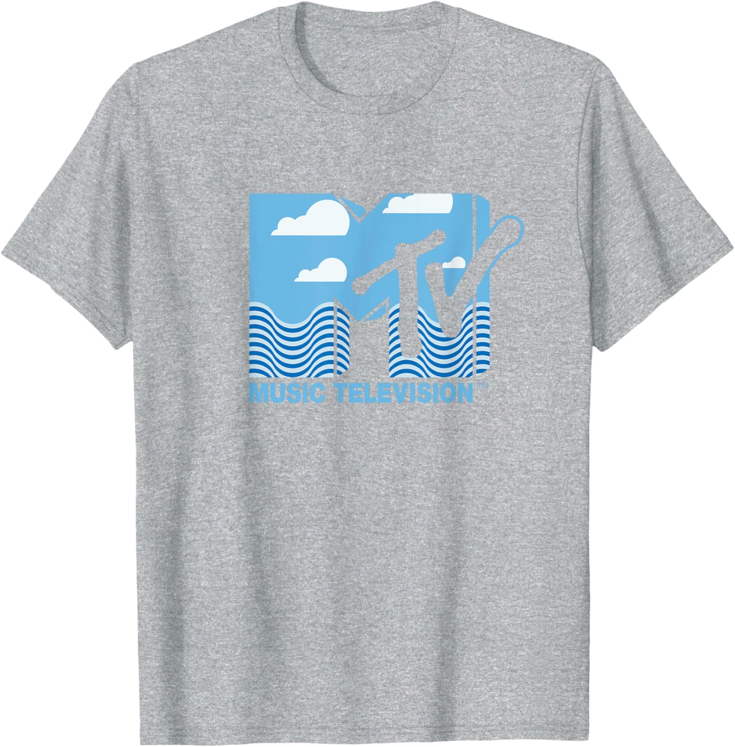 Mademark x MTV Official Logo T-Shirt with Water, Clouds & Blue Sky - 19