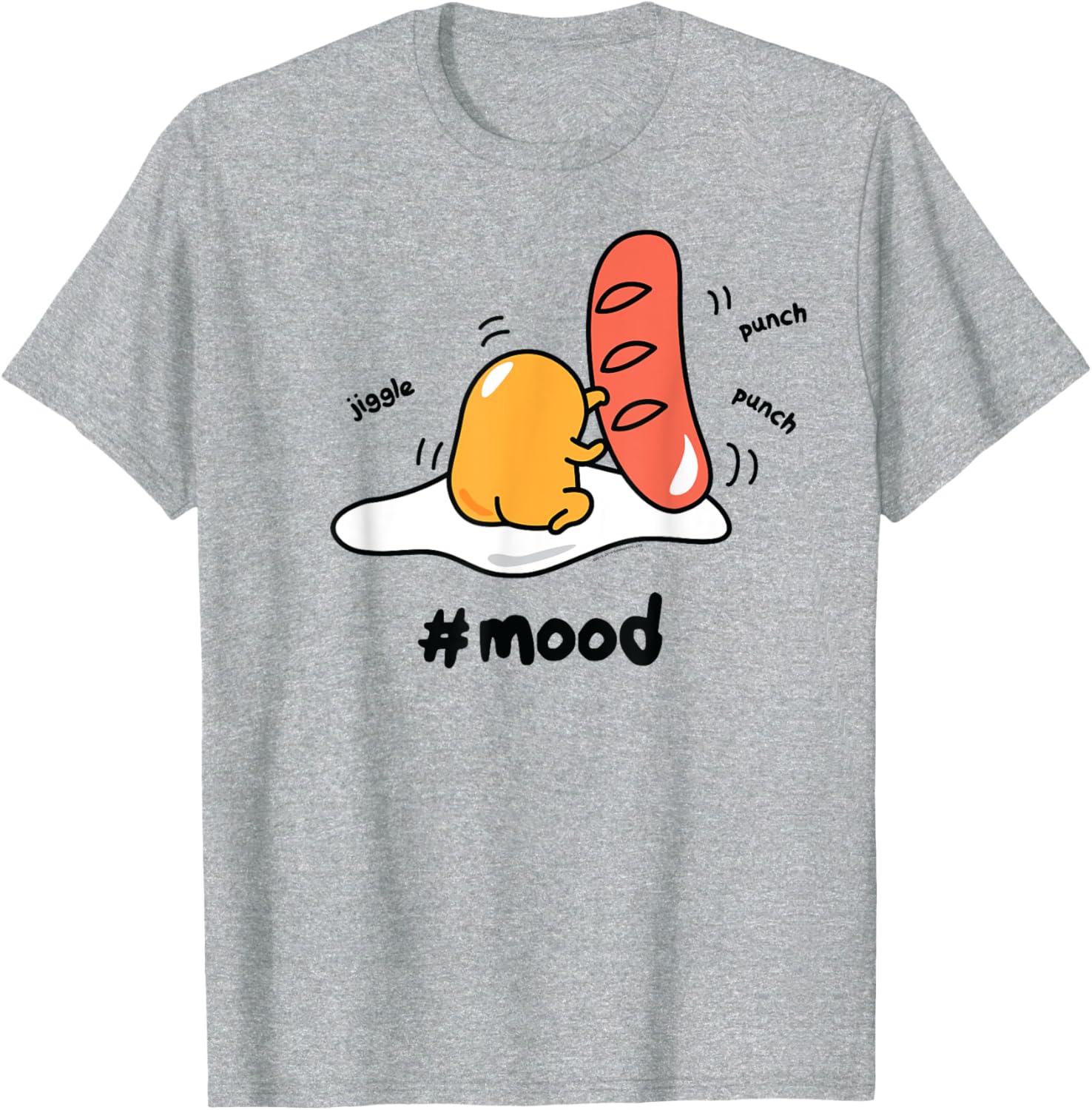 Gudetama Lazy Egg Mood Boxing Punching Hot Dog T-Shirt for Fun Style - 13
